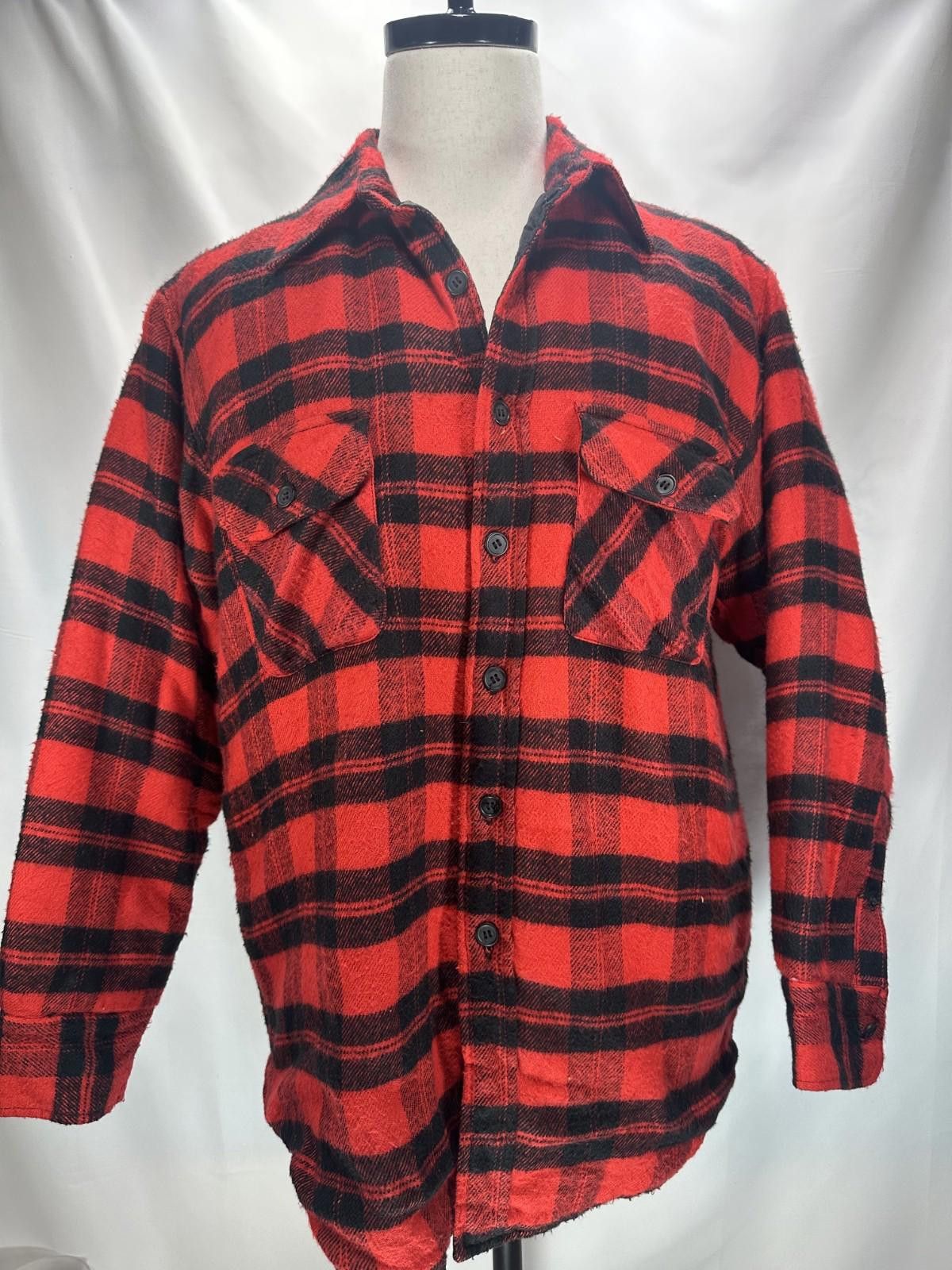 Sears Sears Vintage Plaid Flannel Lined Coat Red Mens Large Size US L / EU 52-54 / 3 - 1 Thumbnail