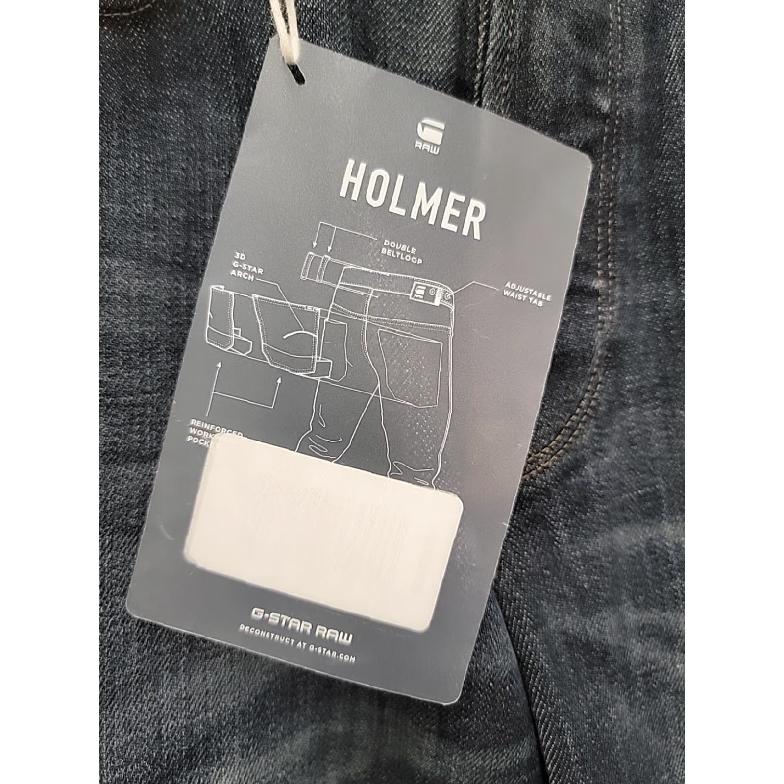 G-Star G-STAR RAW Holmer Slim Jeans Mens Size 30x34 Black Denim Button Fly Skinny Casual Clothing Size US 30 / EU 46 - 2 Thumbnail