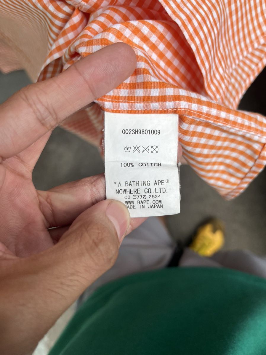 Bape Gingham Button Up Shirt Size US L / EU 52-54 / 3 - 9 Thumbnail