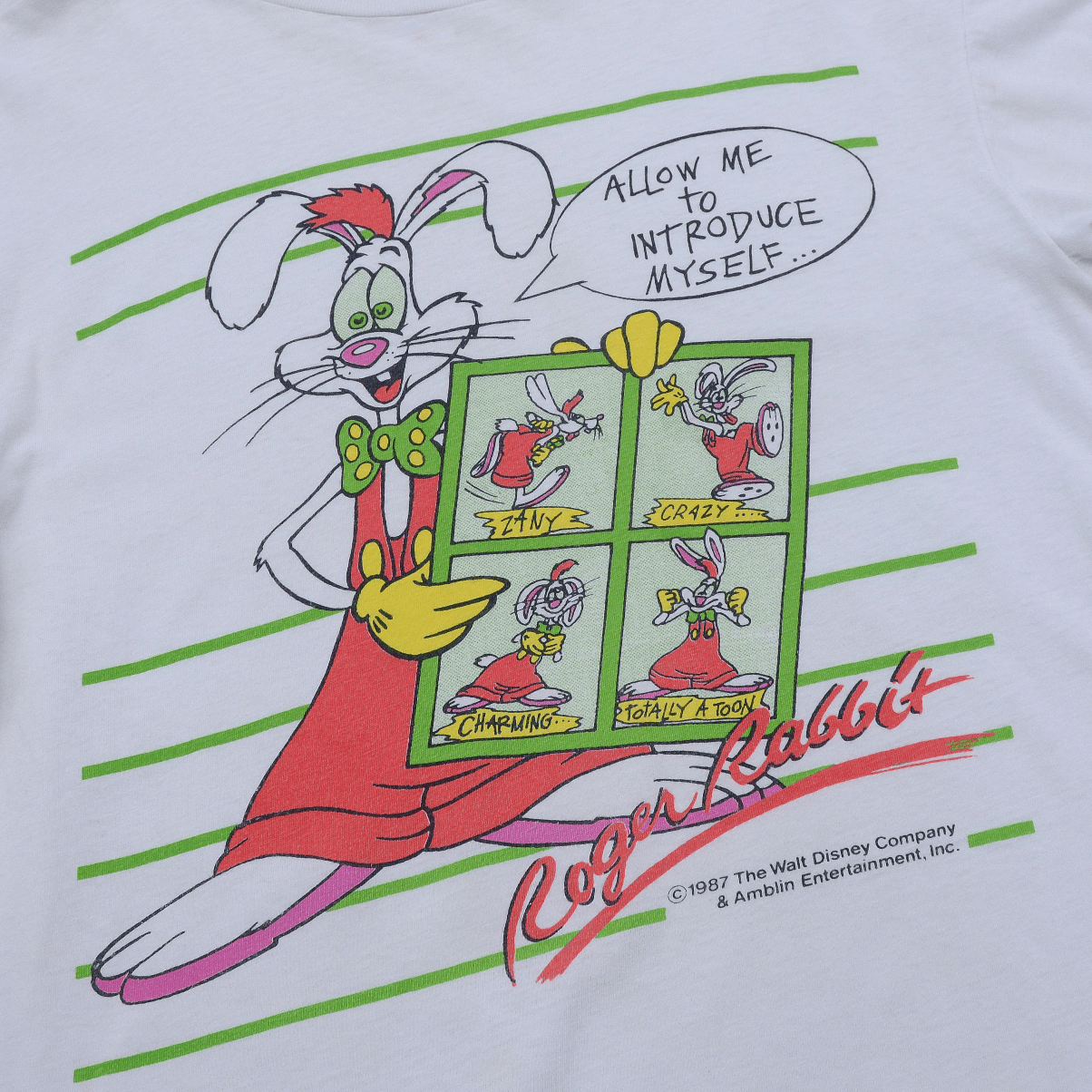Cartoon Network × Disney × Vintage Vintage Rabbit Roger Disney Merch 1987 year Archive Comics Size US M / EU 48-50 / 2 - 4 Thumbnail