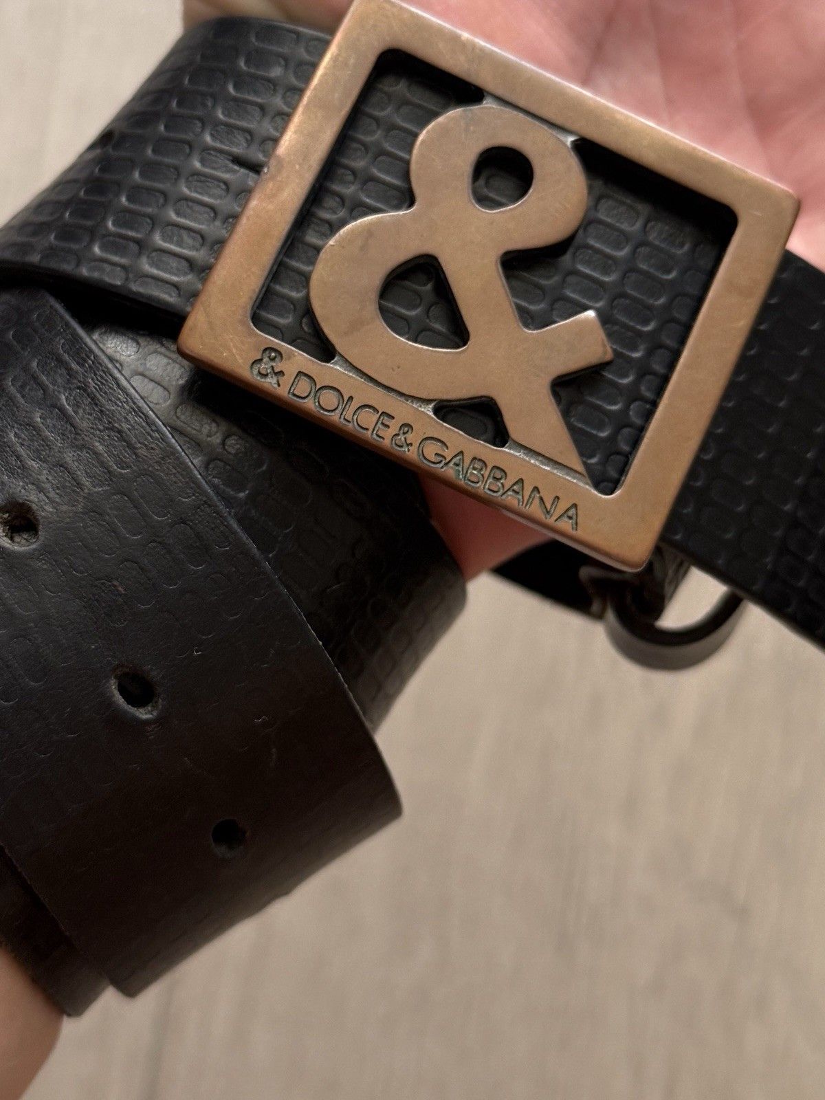 Dolce & Gabbana Vintage Dolce Gabbana Dolce&Gabbana Leather Mens Belt 95/110 Size 32 - 2 Thumbnail