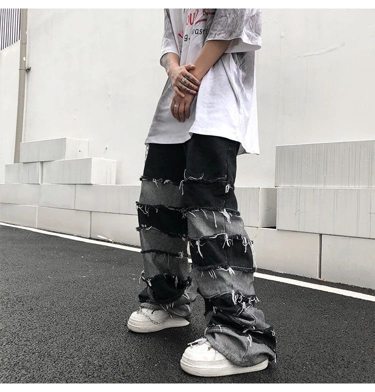 Japanese Brand × Vintage Streetwear wide legs hip hop style loose straight jeans y2k Size US 32 / EU 48 - 3 Thumbnail