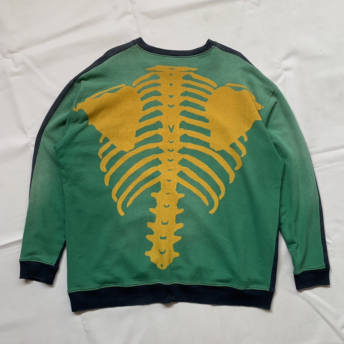 Kapital × Kapital Kountry KAPITAL 2 TONE BIG BONE PRINT VINTAGE PROCESS SWEATSHIRT Size US L / EU 52-54 / 3 - 2 Thumbnail