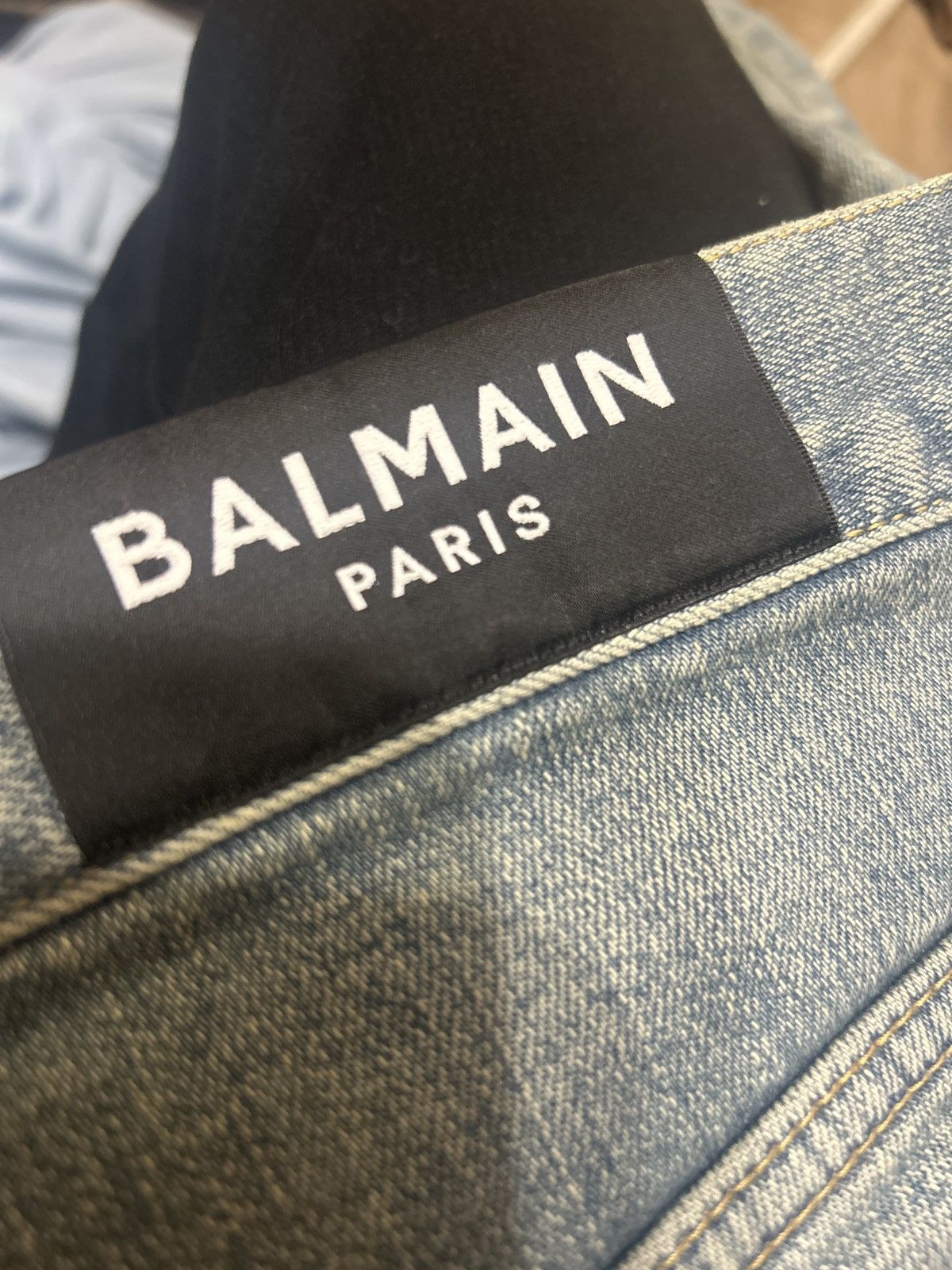 Balmain 📲 Offer ‼️ 2021 w/🏷️ Balmain biker jeans 👖Tapered 32 🤫🔥 Size US 32 / EU 48 - 19 Thumbnail