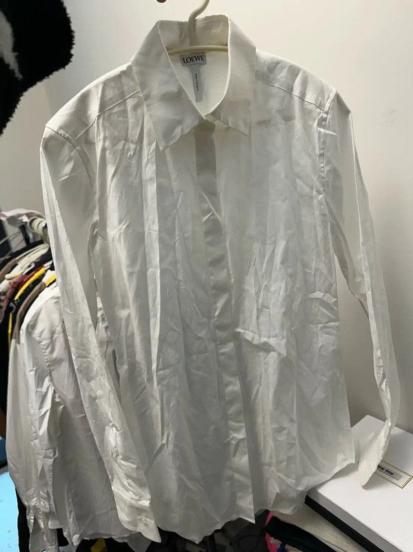 Loewe Loewe White Cotton Women’s Shirt 0089 Size XS / US 0-2 / IT 36-38 - 1 Thumbnail