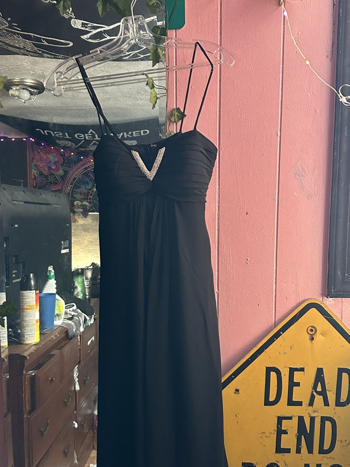 image of Long Black Prom Dress, Women's (Size XS)