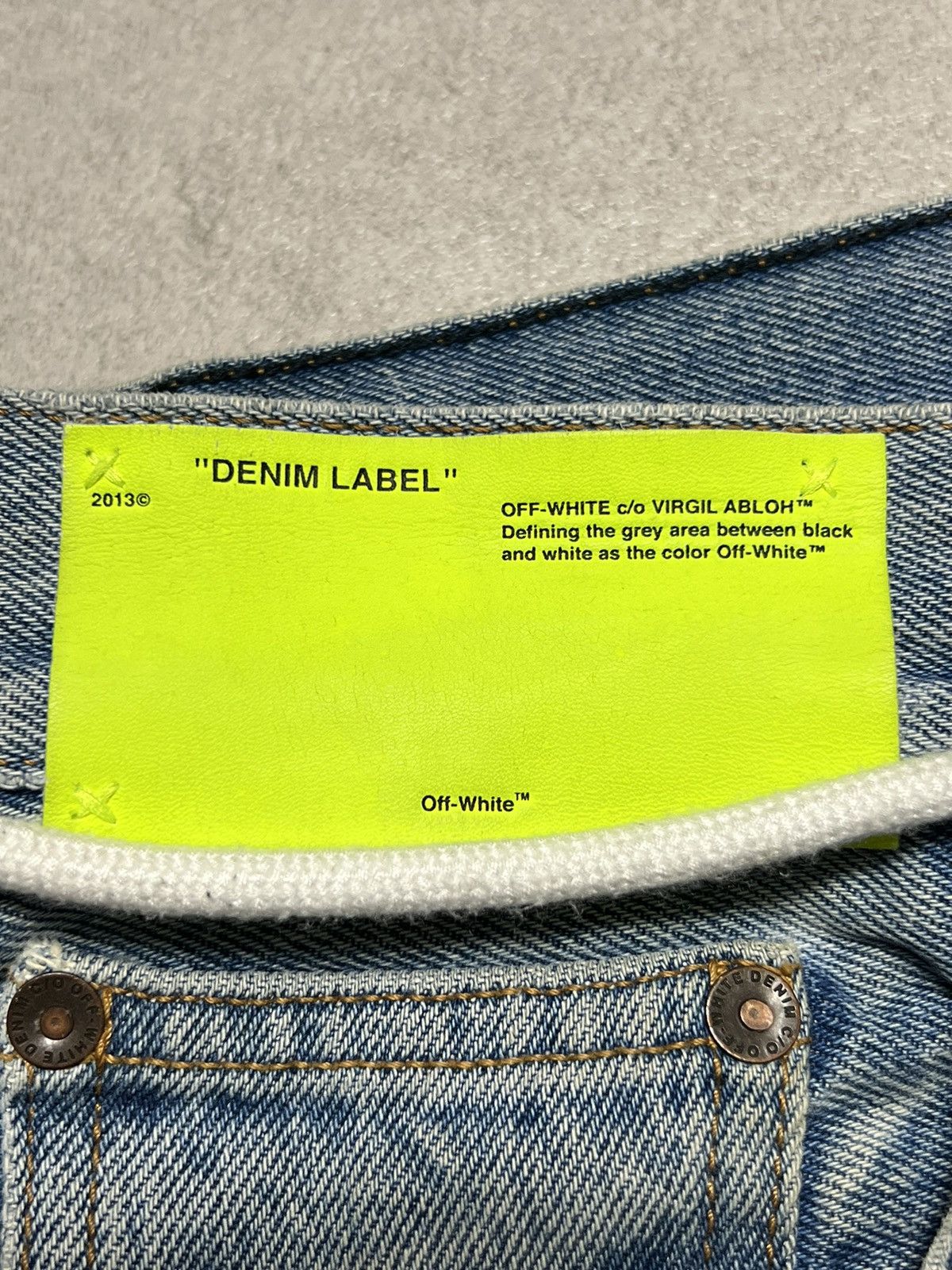 Ev Bravado × Off-White × Virgil Abloh OFF WHITE X EV BRAVADO RAINBOW CRYSTAL SWAROVSKI JEANS Size US 33 - 6 Thumbnail