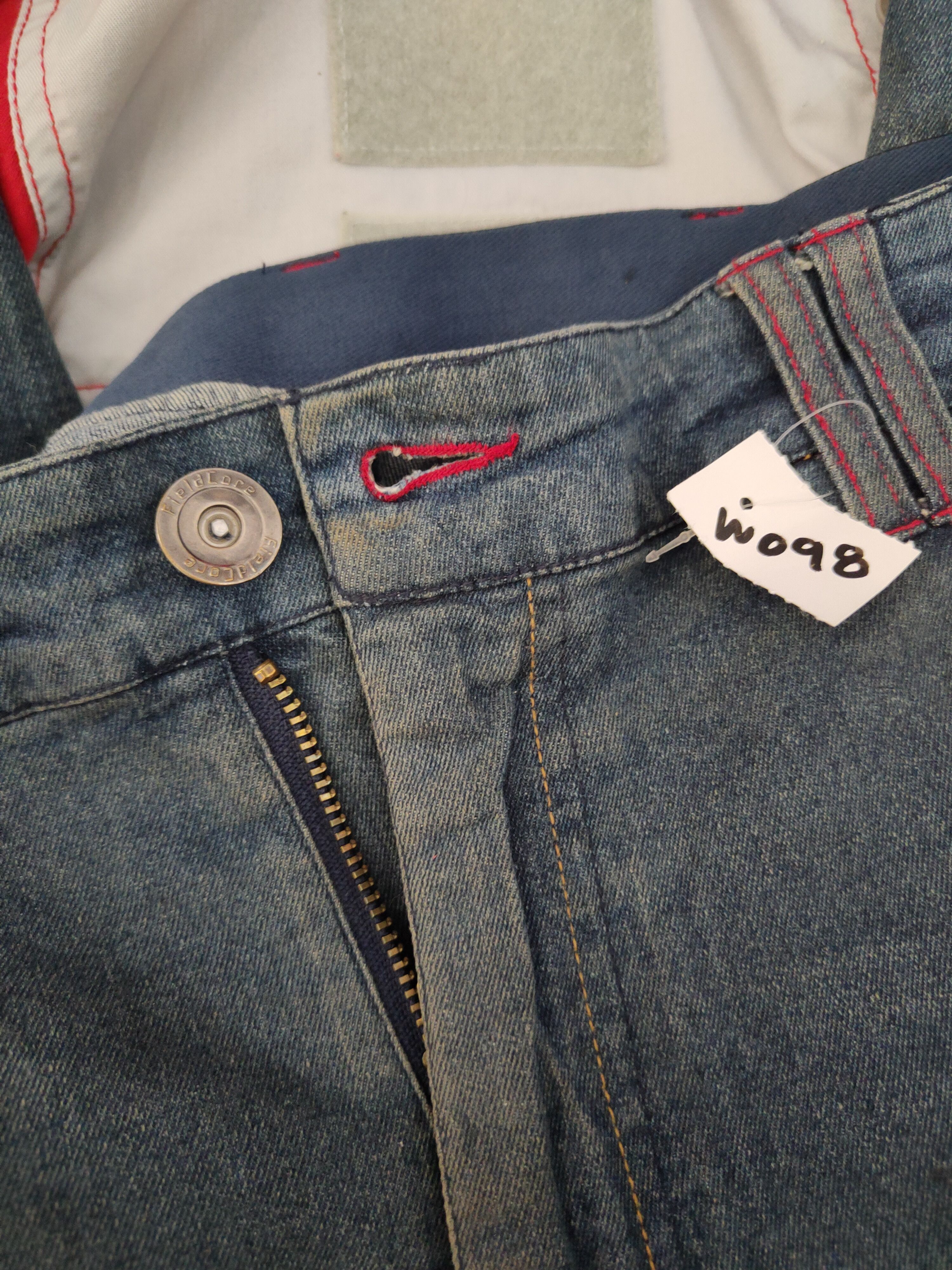Japanese Brand FieldCore Blue Distressed Ripped Jeans #W098 Size US 34 / EU 50 - 15 Thumbnail