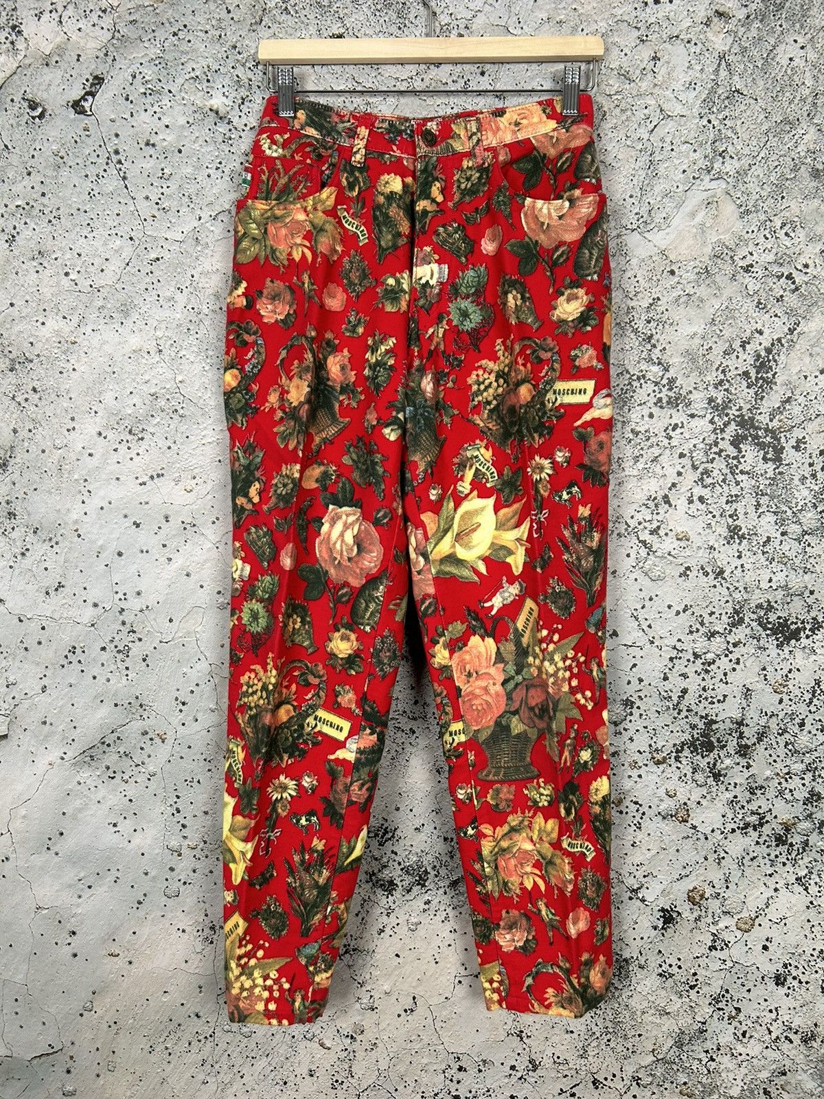 Moschino Vintage Moschino Jeans Made in Italy 90s Floral Pants Rare Size US 29 - 1 Thumbnail