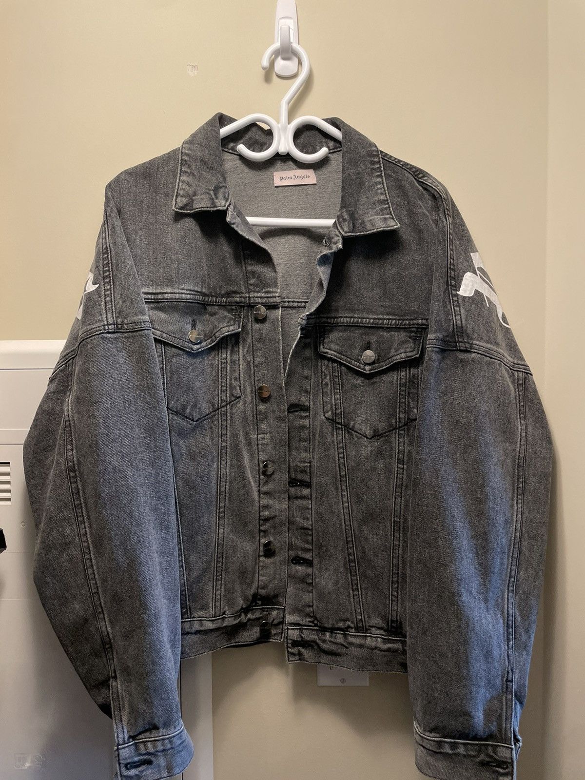 Palm Angels Denim Logo Jacket Size US M / EU 48-50 / 2 - 2 Thumbnail