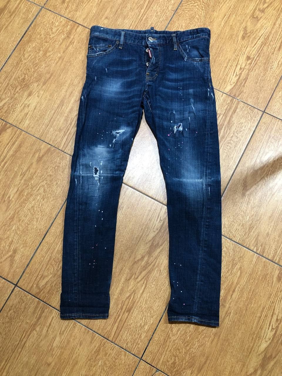 Dsquared2 DSQUARED2 Distressed Denim Jeans with Front Buttons Size US 32 / EU 48 - 24 Thumbnail