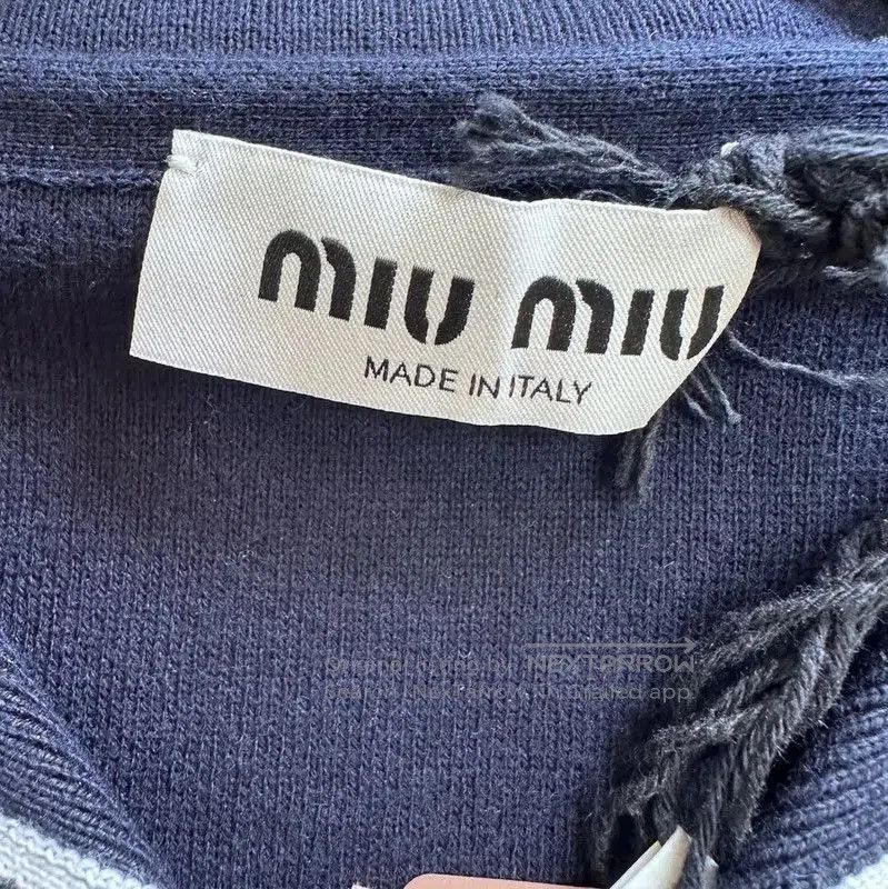 Miu Miu Miu Miu Navy Cotton Pullover Sweater . Size XS / US 0-2 / IT 36-38 - 4 Thumbnail
