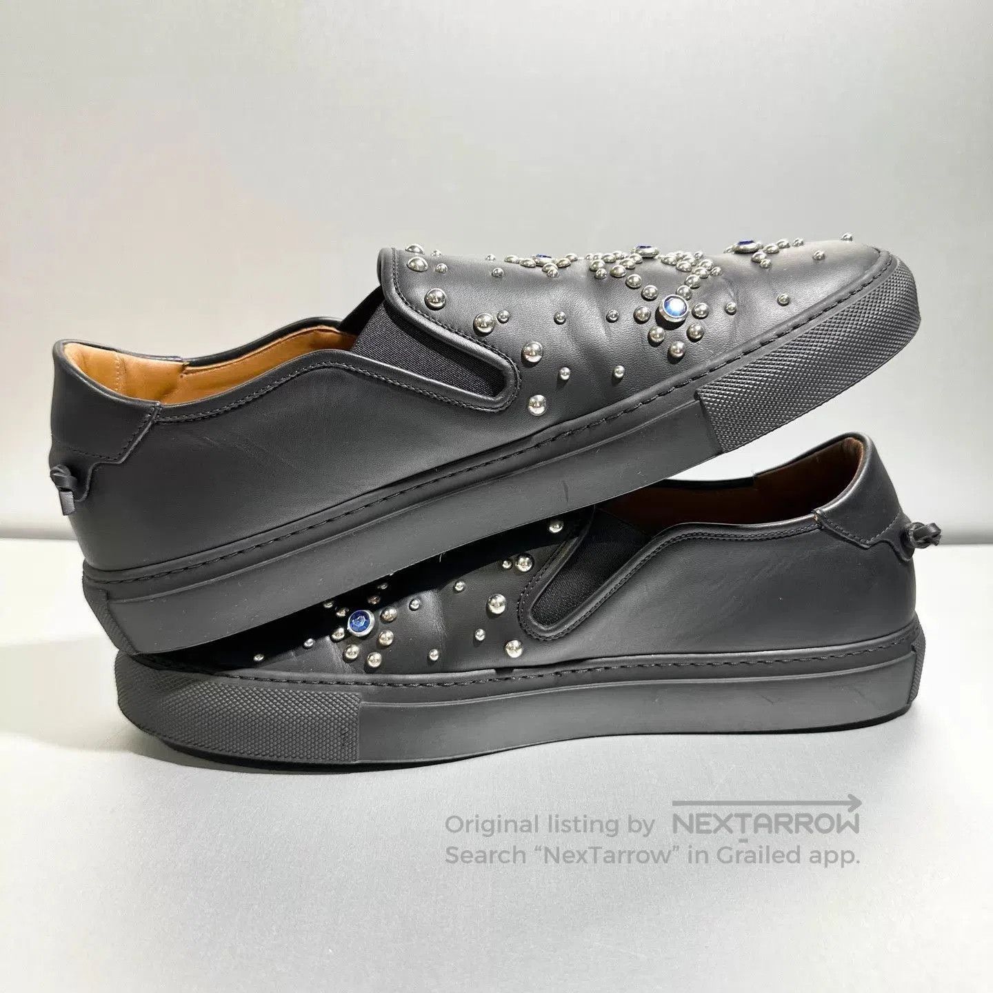 Givenchy Black Studded Slip. Size US 11 / EU 44 - 4 Thumbnail