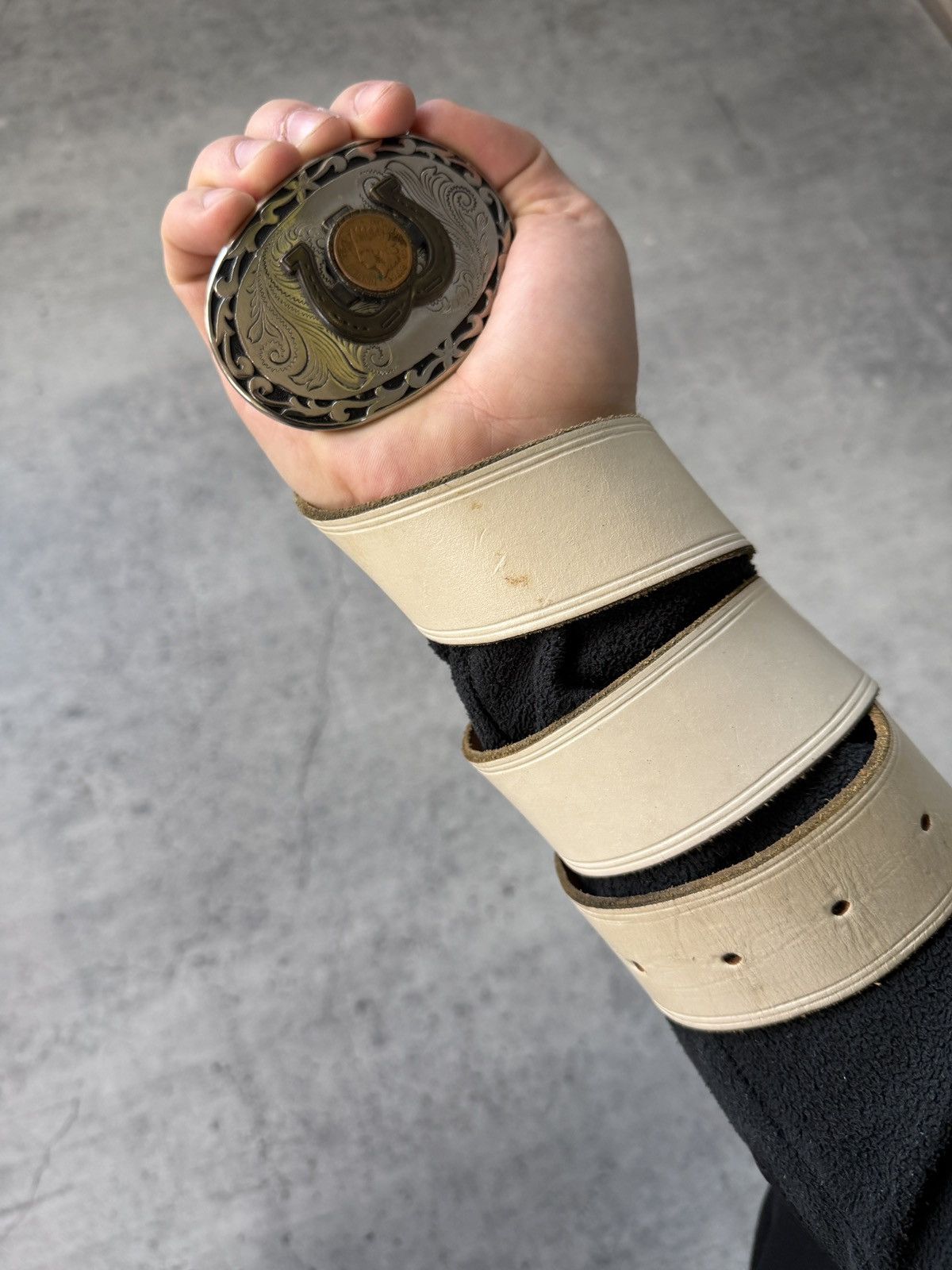Japanese Brand 00’s NUMBER NINE STYLE WESTERN LEATHER RARE Y2K BELT VINTAGE Size ONE SIZE - 5 Thumbnail