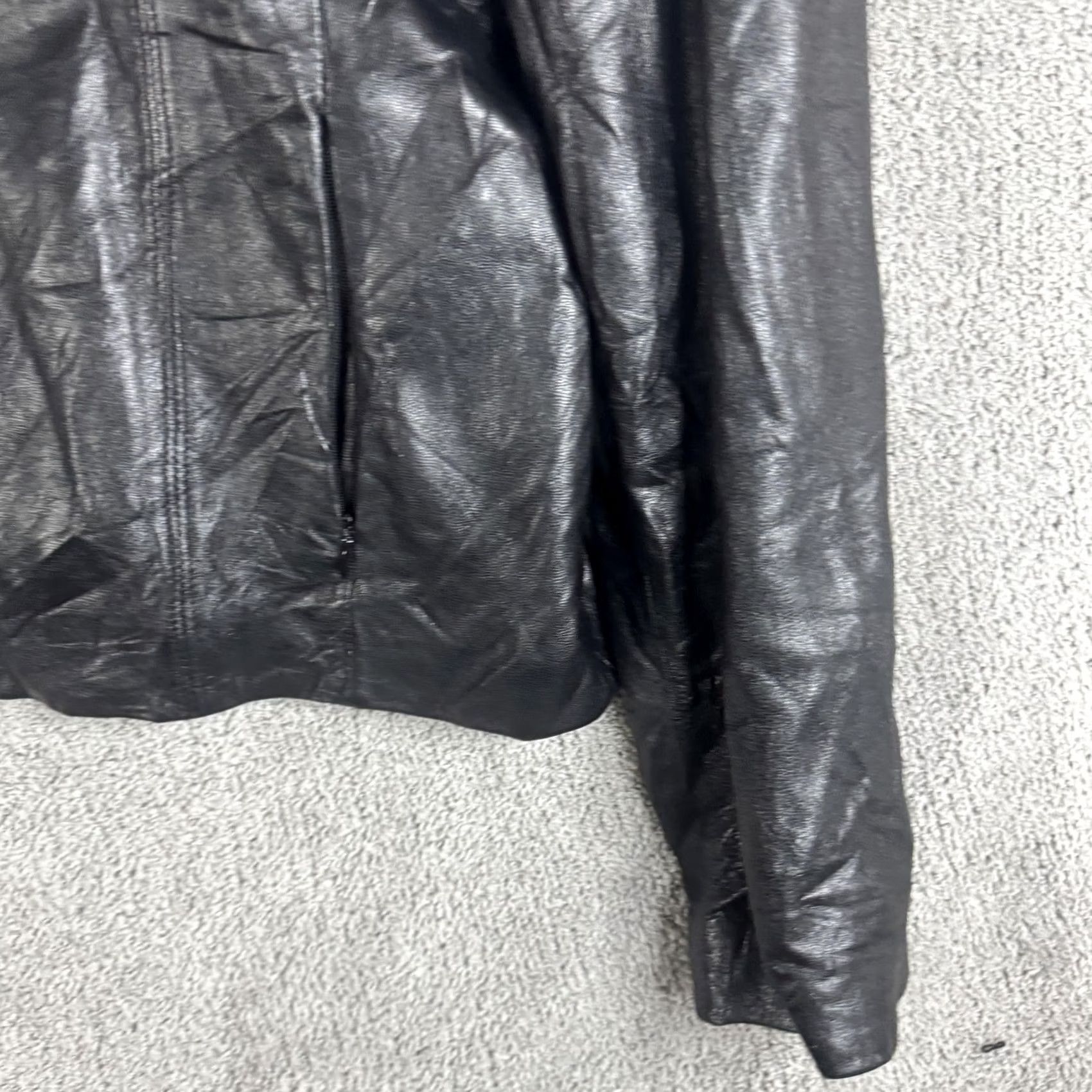 Vintage Wilsons Leather Pelle Studio Jacket Womens XL Black Leather Full Zip Lined Size XL / US 12-14 / IT 48-50 - 3 Thumbnail