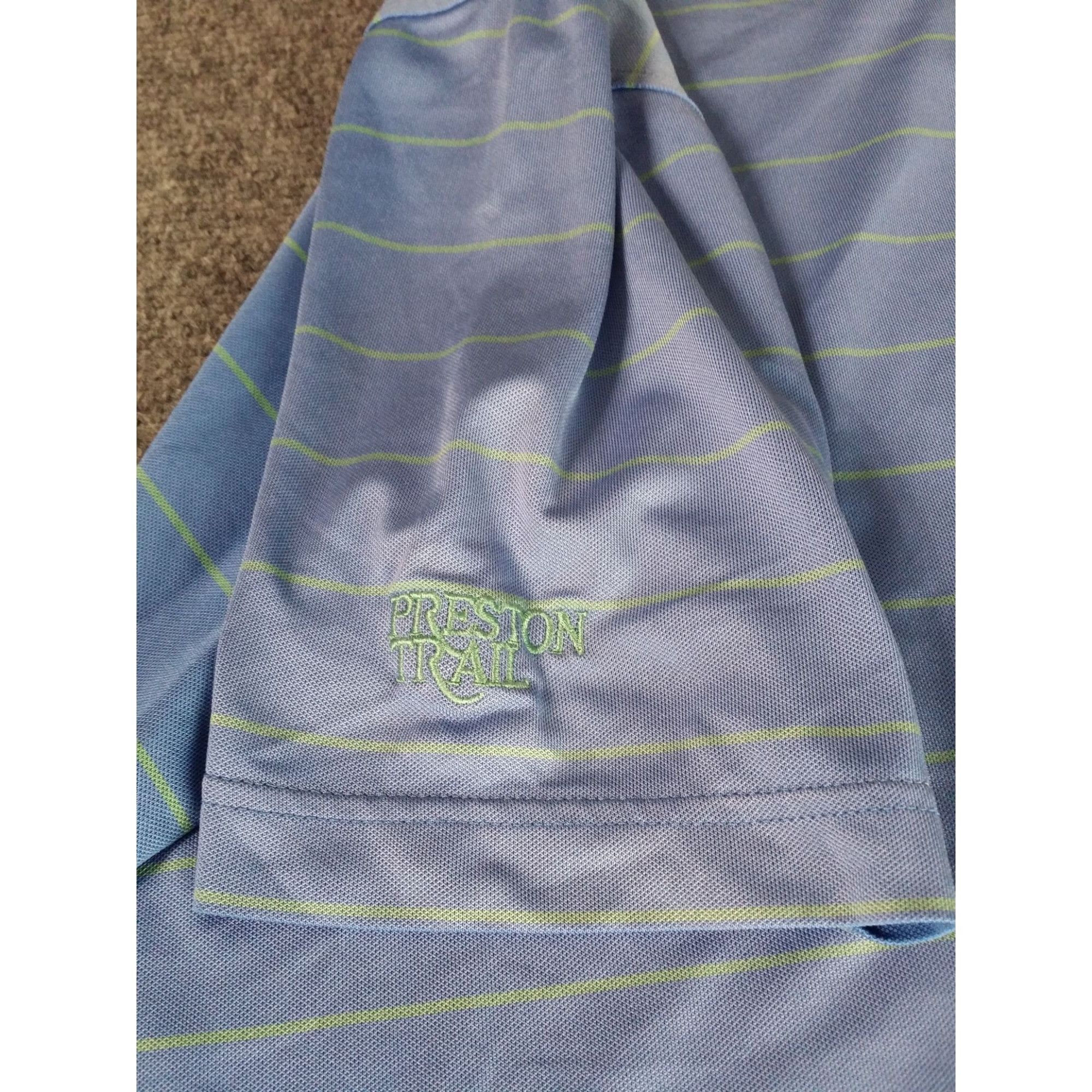 Peter Millar Peter Millar Summer Comfort Striped Polo Men Sz XL Blue Gree Size US XL / EU 56 / 4 - 10 Thumbnail