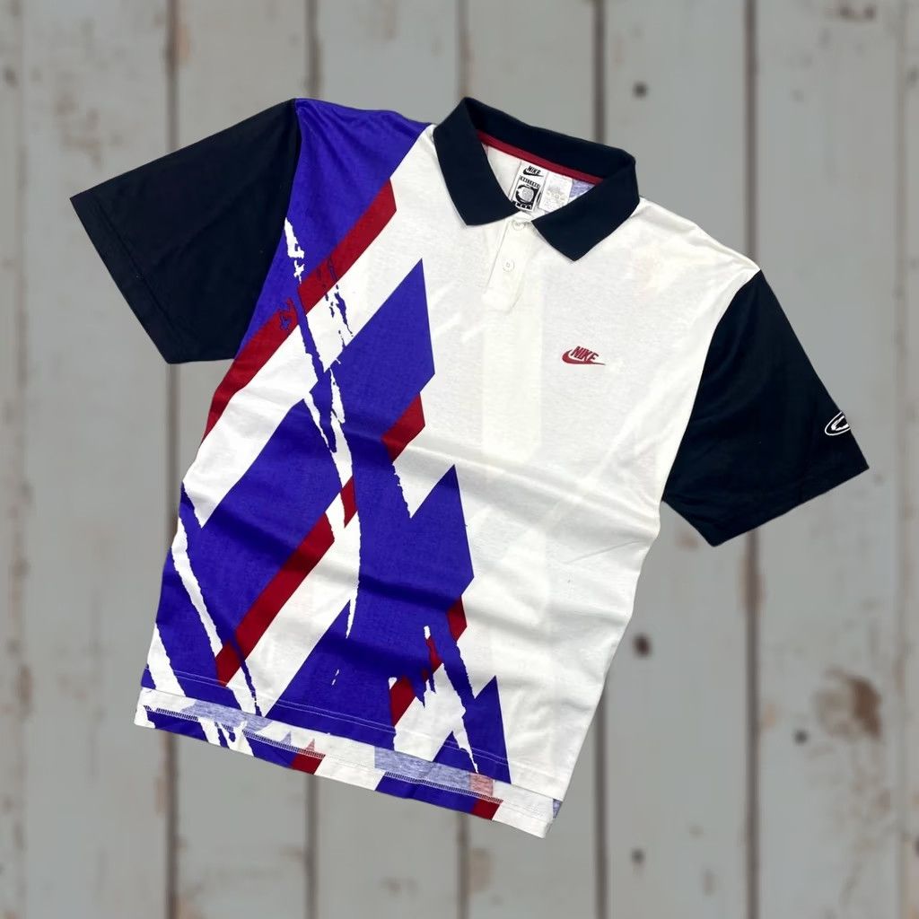 Nike VINTAGE Nike Challenge Court Polo Shirt Men XL White 90s Tennis Polo Nike Dri-FIT Mens Size US XL / EU 56 / 4 - 1 Thumbnail