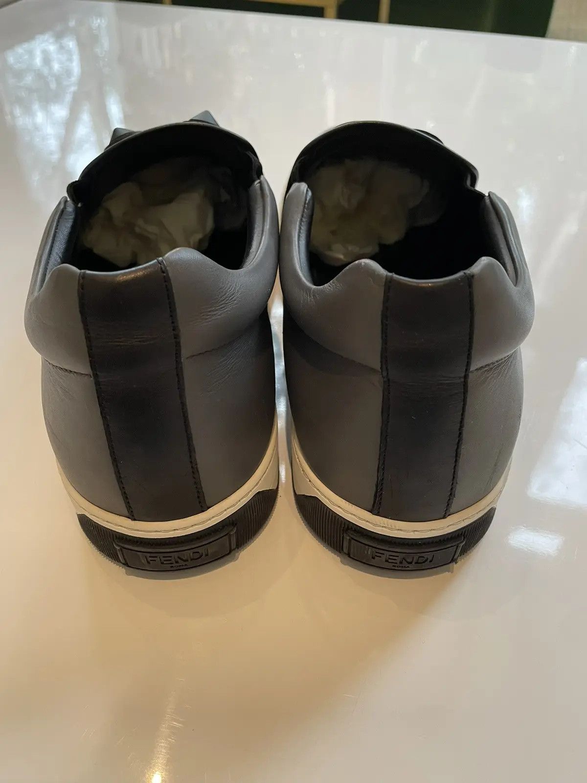 Fendi Fendi "Love Fendi" Leather Slip-On Sneakers Size US 10 / EU 43 - 6 Thumbnail