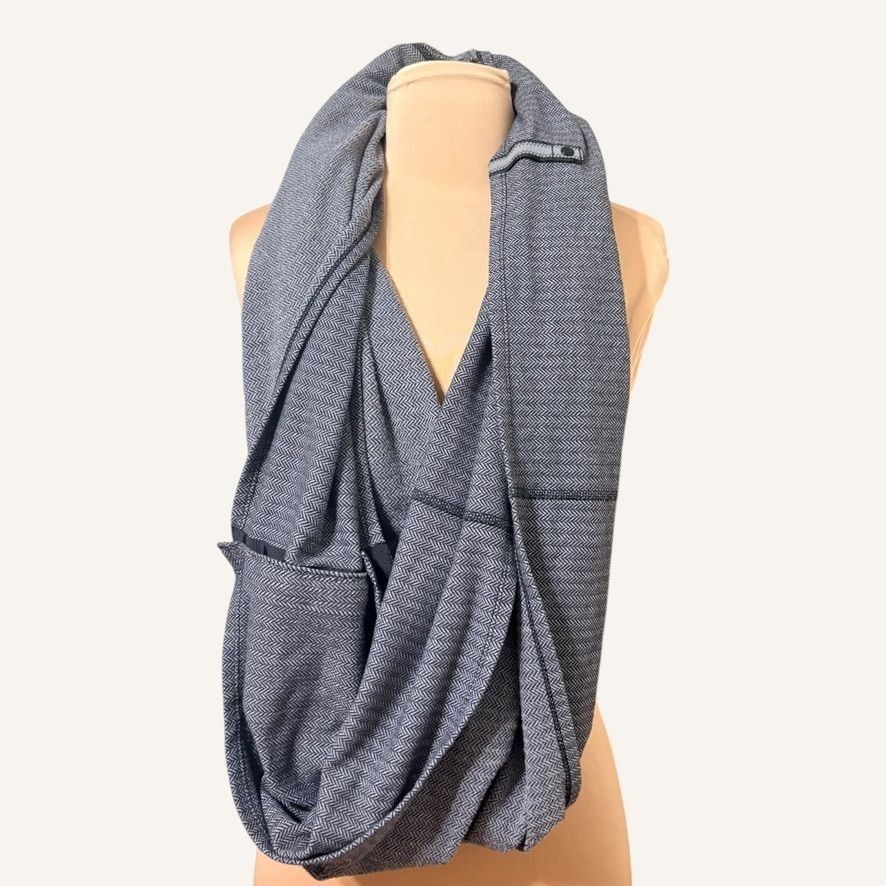 Lululemon Lululemon Vinyasa Convertible Scarf Rulu OS Gray Herringbone Size ONE SIZE - 3 Thumbnail