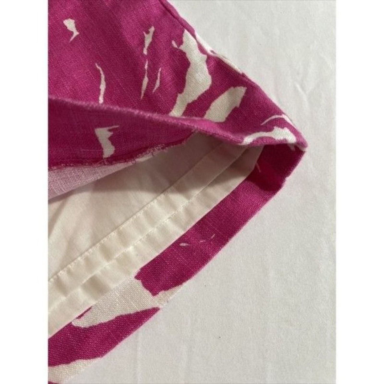 J.Crew J.Crew Black Label Mini Skirt Pink White Floral Linen 2 Size 26" / US 2 / IT 38 - 7 Thumbnail