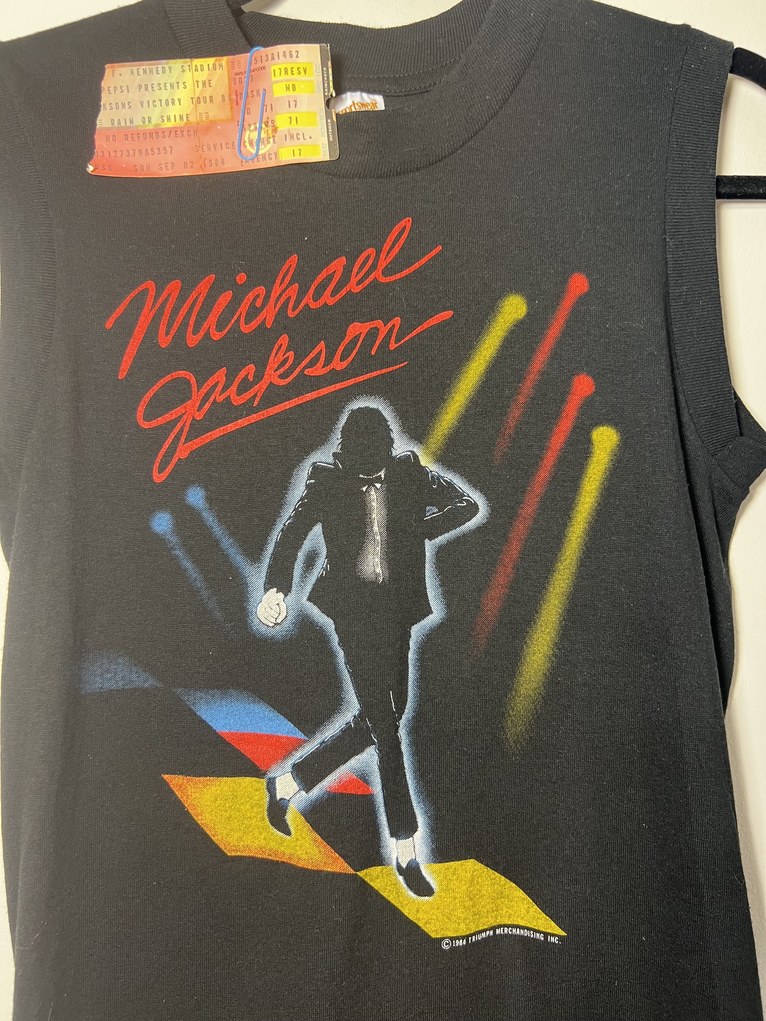 Vintage NEW Vintage 1984 Michael Jackson Victory Tour T-Shirt Size US S / EU 44-46 / 1 - 2 Thumbnail