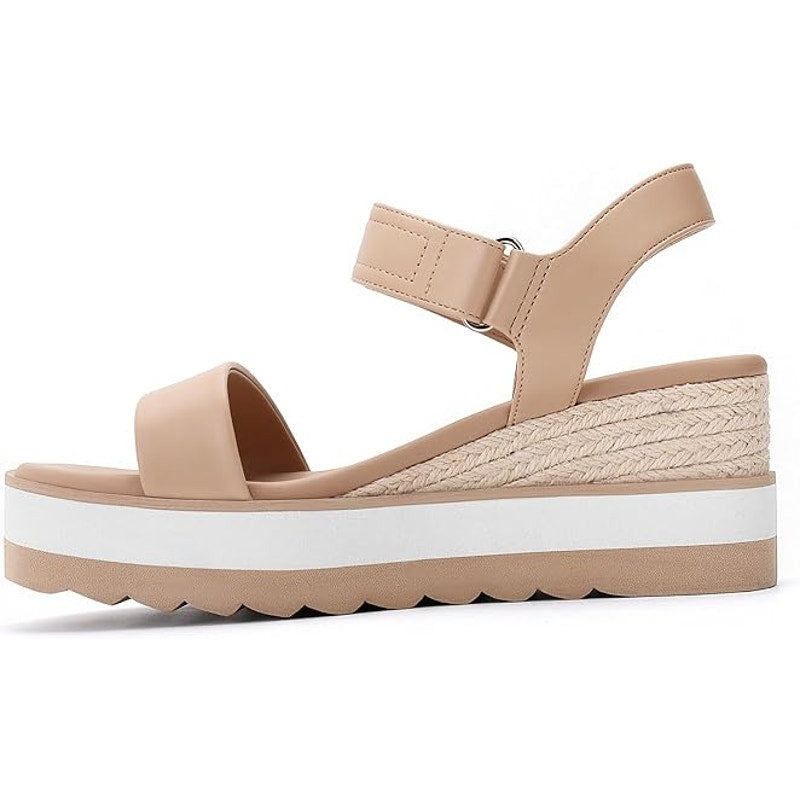 Other Athlefit Women's 6.5 Tan Espadrille Platform Sandals Size US 6.5 / IT 36.5 - 3 Thumbnail