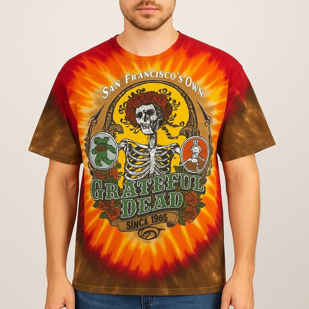 Liquid Blue Grateful Dead Tie Dye Tee Shirt Liquid Blue XL Bear Retro Size US XL / EU 56 / 4 - 1 Thumbnail