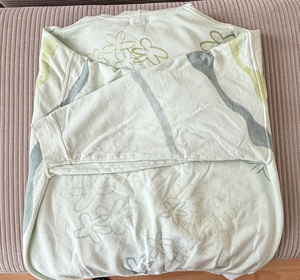 Collina Strada Green Flower Hoodie Size L / US 10 / IT 46 - 5 Thumbnail