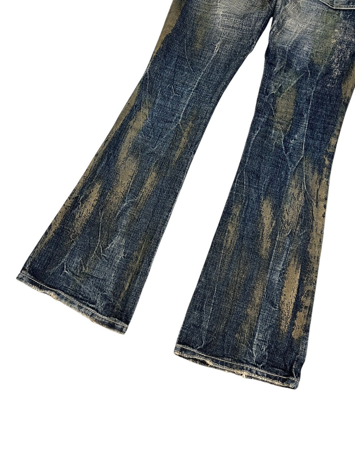 Japanese Brand D.I.A 🇯🇵 Painted Distressed Flare Denim Size 31" - 8 Thumbnail