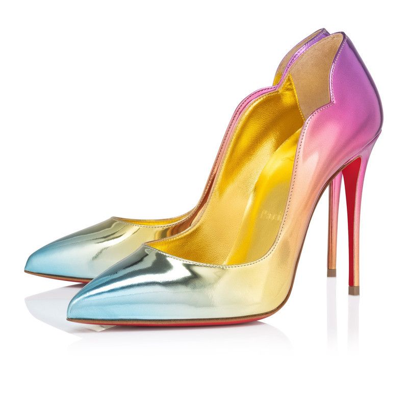 Christian Louboutin os11x0526 Hot Chick Specchio Leather 100mm Pumps Multicolor Size US 9 / IT 39 - 2 Thumbnail