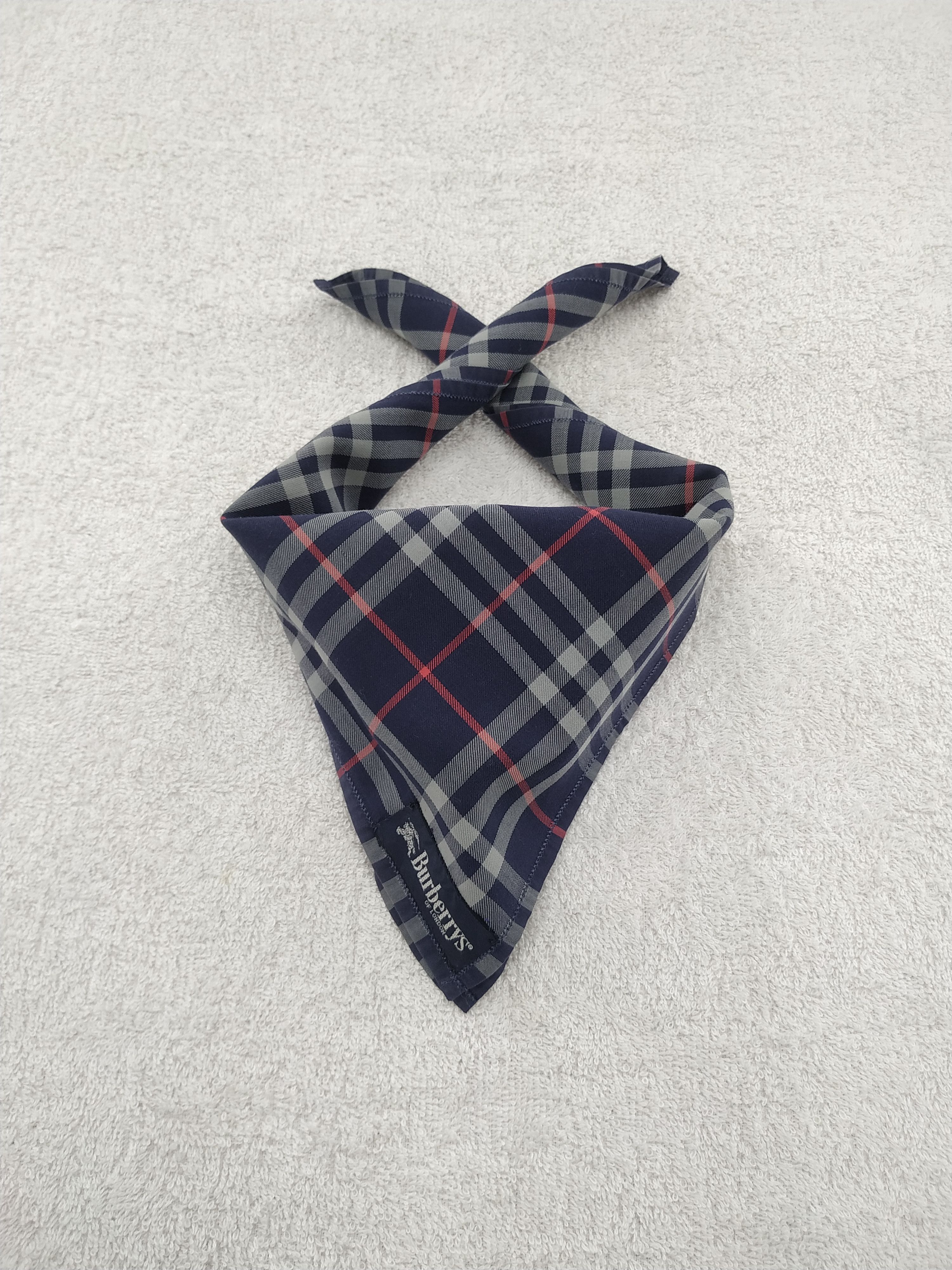 Burberry × Vintage Burberry Bandana / Handkerchief / Neckerchief - S031 Size ONE SIZE - 2 Thumbnail
