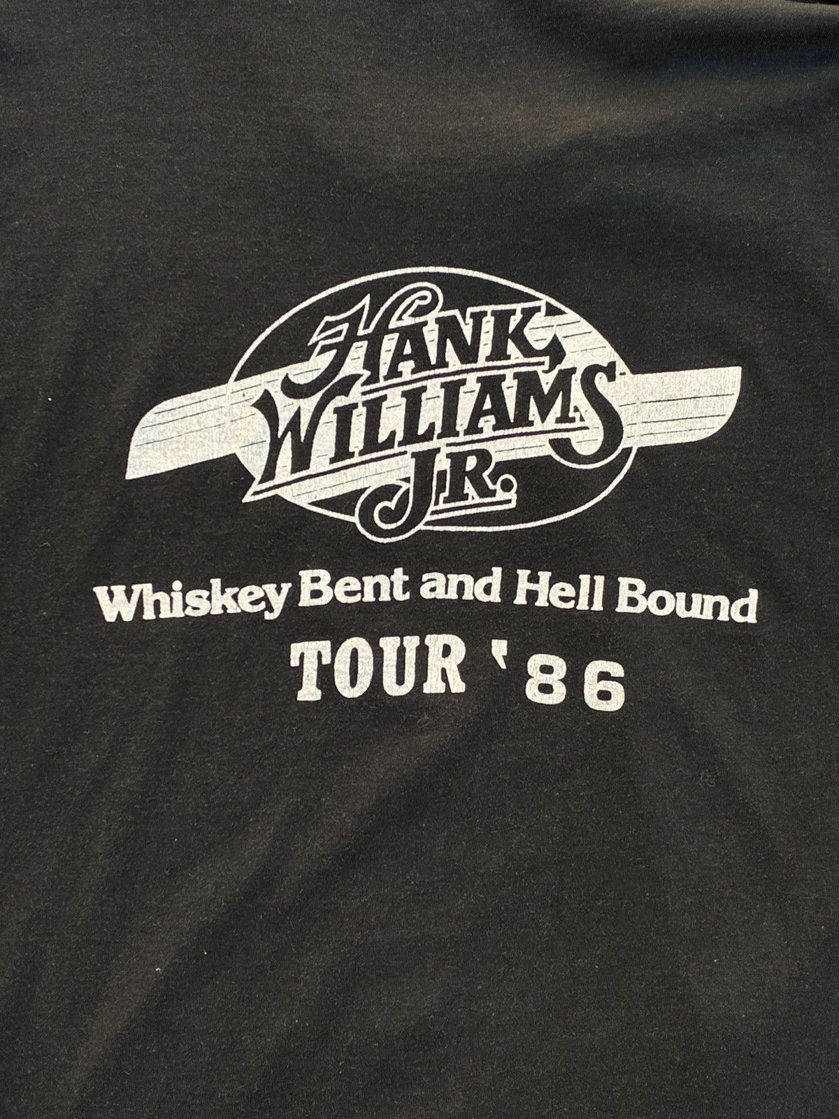 Vintage BOCEPHUS Hank Williams Jr Vintage 1986 Whiskey Bent Band Tee Size US L / EU 52-54 / 3 - 10 Thumbnail