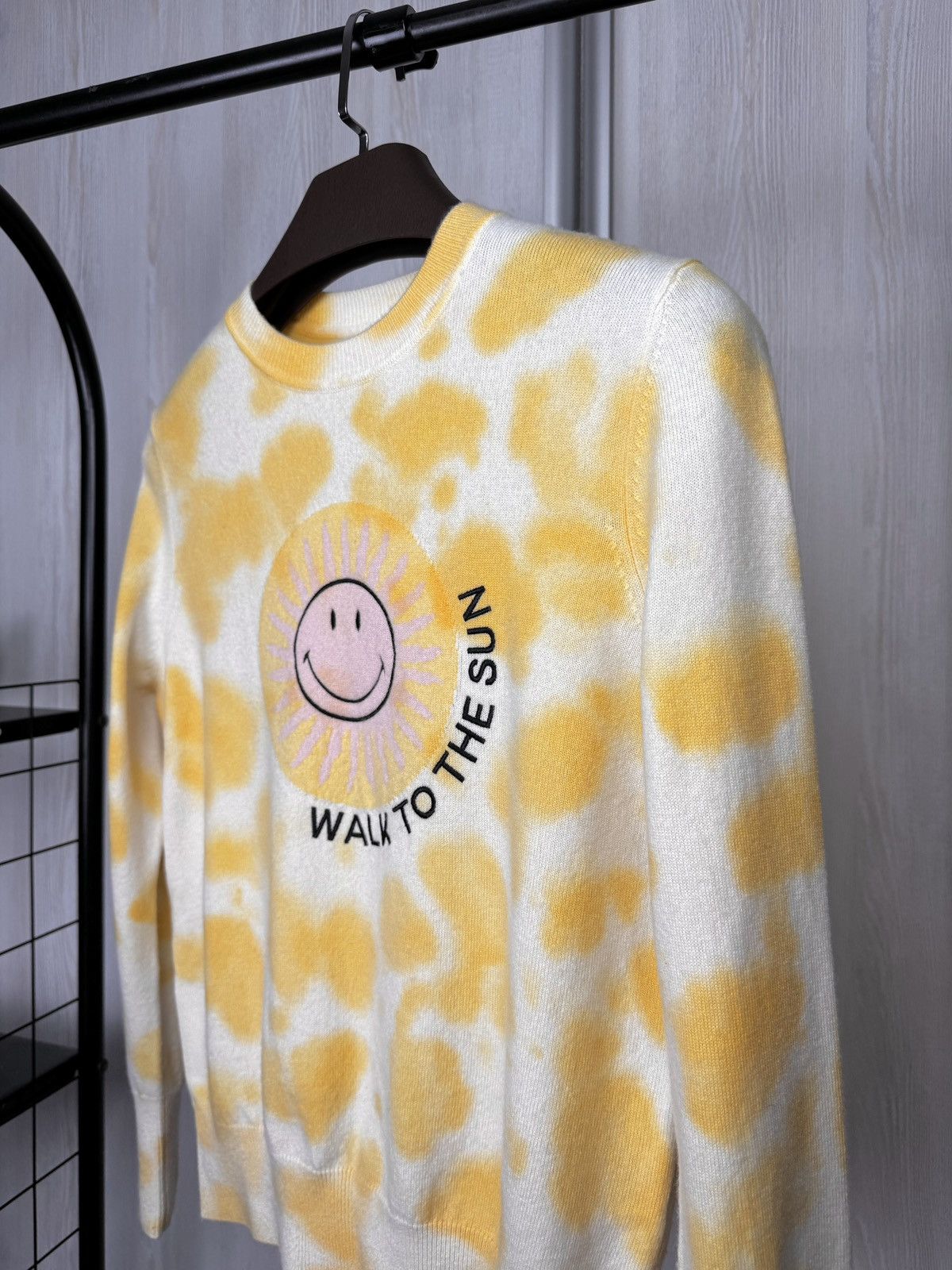 Sandro Sandro Smiley Walk to the Sun Tie-dye Wool Cashmere sweater Size XS / US 0-2 / IT 36-38 - 4 Thumbnail