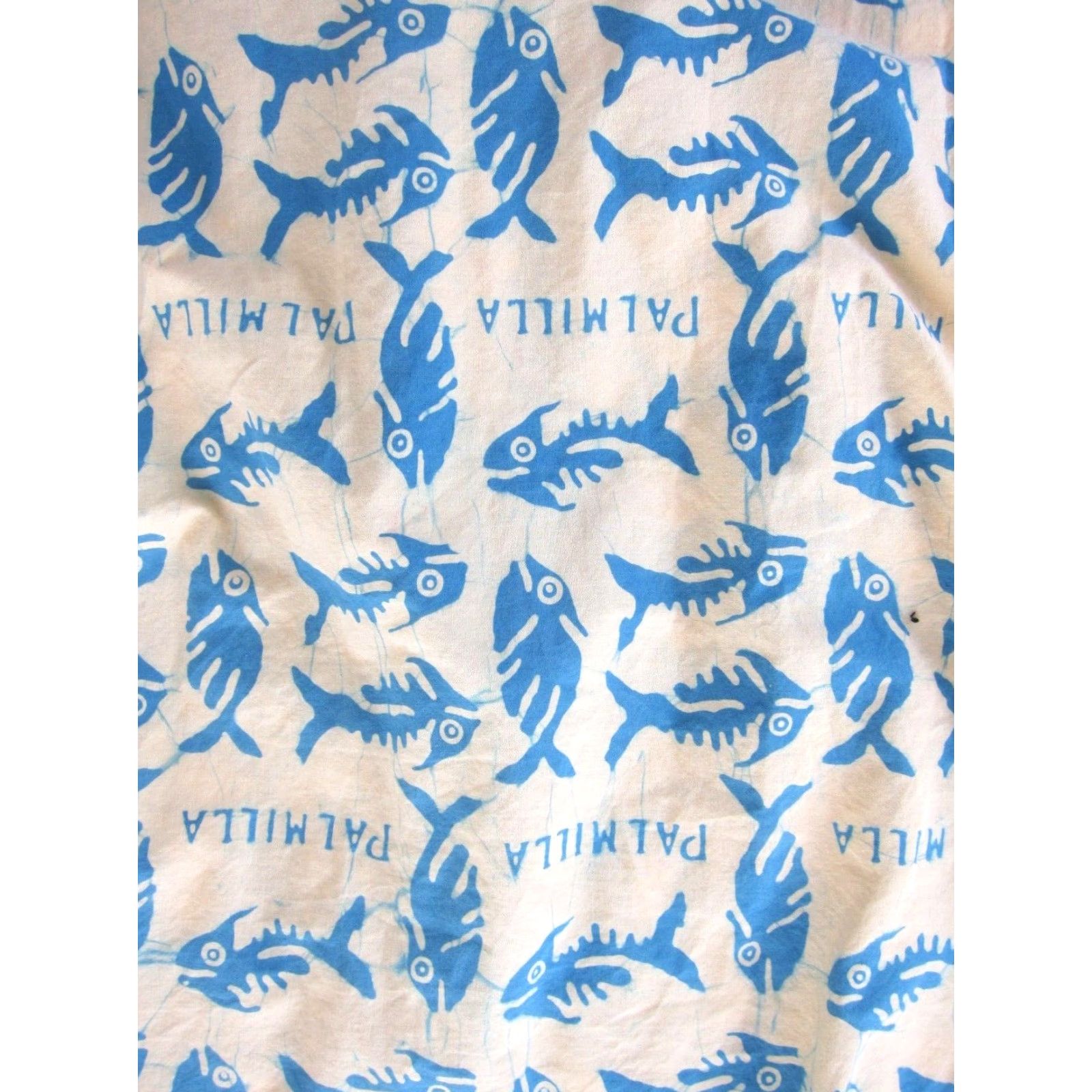 Vintage VINTAGE Shirt Tales Cotton Blue Pink Fish Palmilla Button Down Hawaiian Shirt XL Mens Size US XL / EU 56 / 4 - 5 Thumbnail
