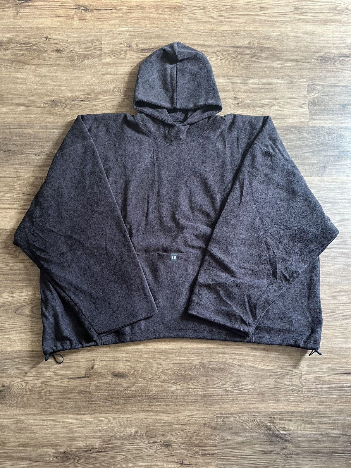 YGEBB Yeezy Gap Polar Fleece Padded Hoodie Black Size XL - Tops