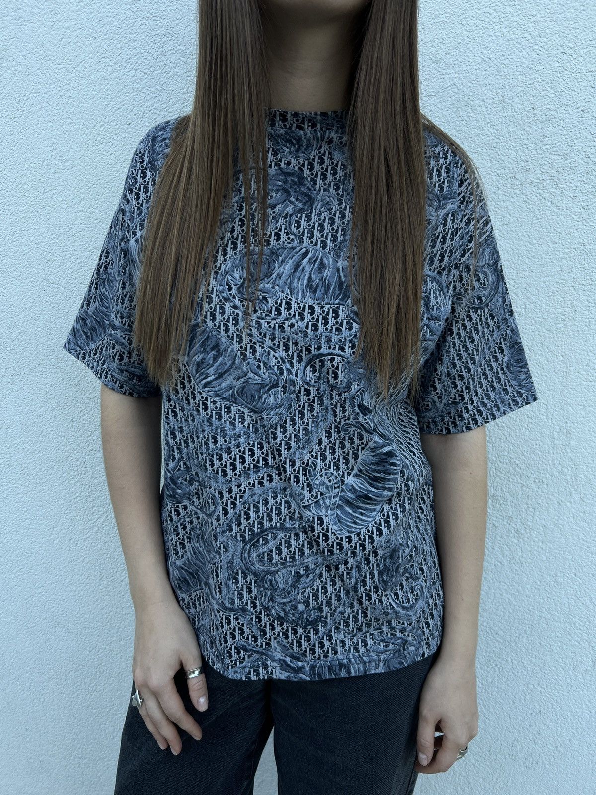Dior Dior T-Shirt Blue Monogram Size M / US 6-8 / IT 42-44 - 3 Thumbnail