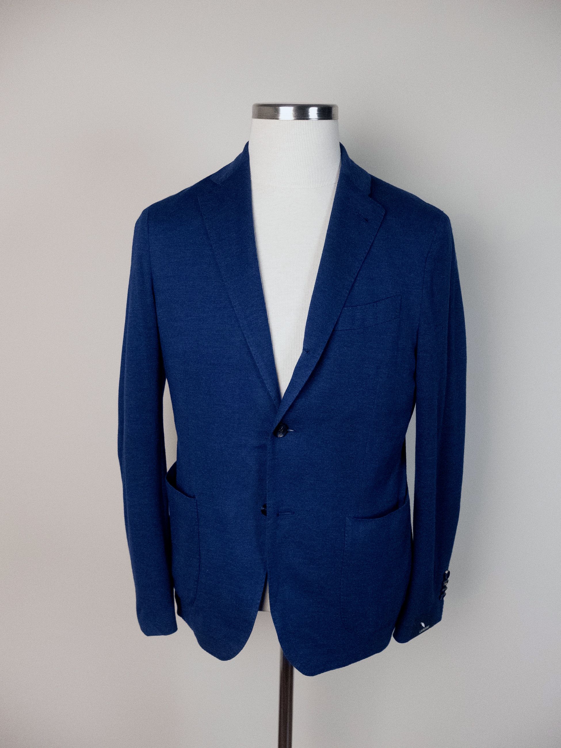 Lardini LARDINI Italy solid blue cashmere silk blazer jacket 38 48 Size 38R - 1 Thumbnail