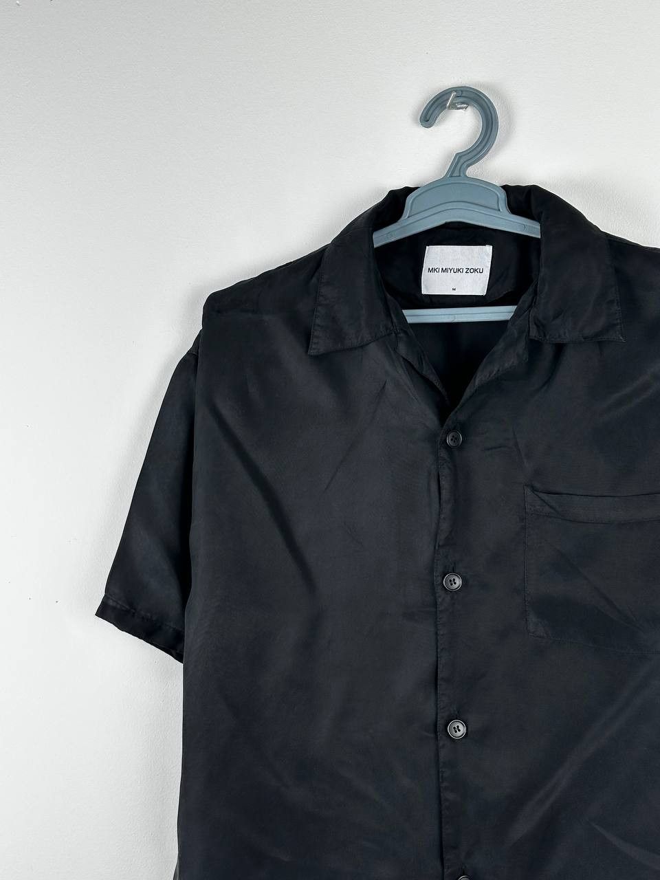 Japanese Brand × Mki Miyuki Zoku Mki Miyuki Zoku Rayon Black Camp Collar Shirt Size US M / EU 48-50 / 2 - 1 Thumbnail