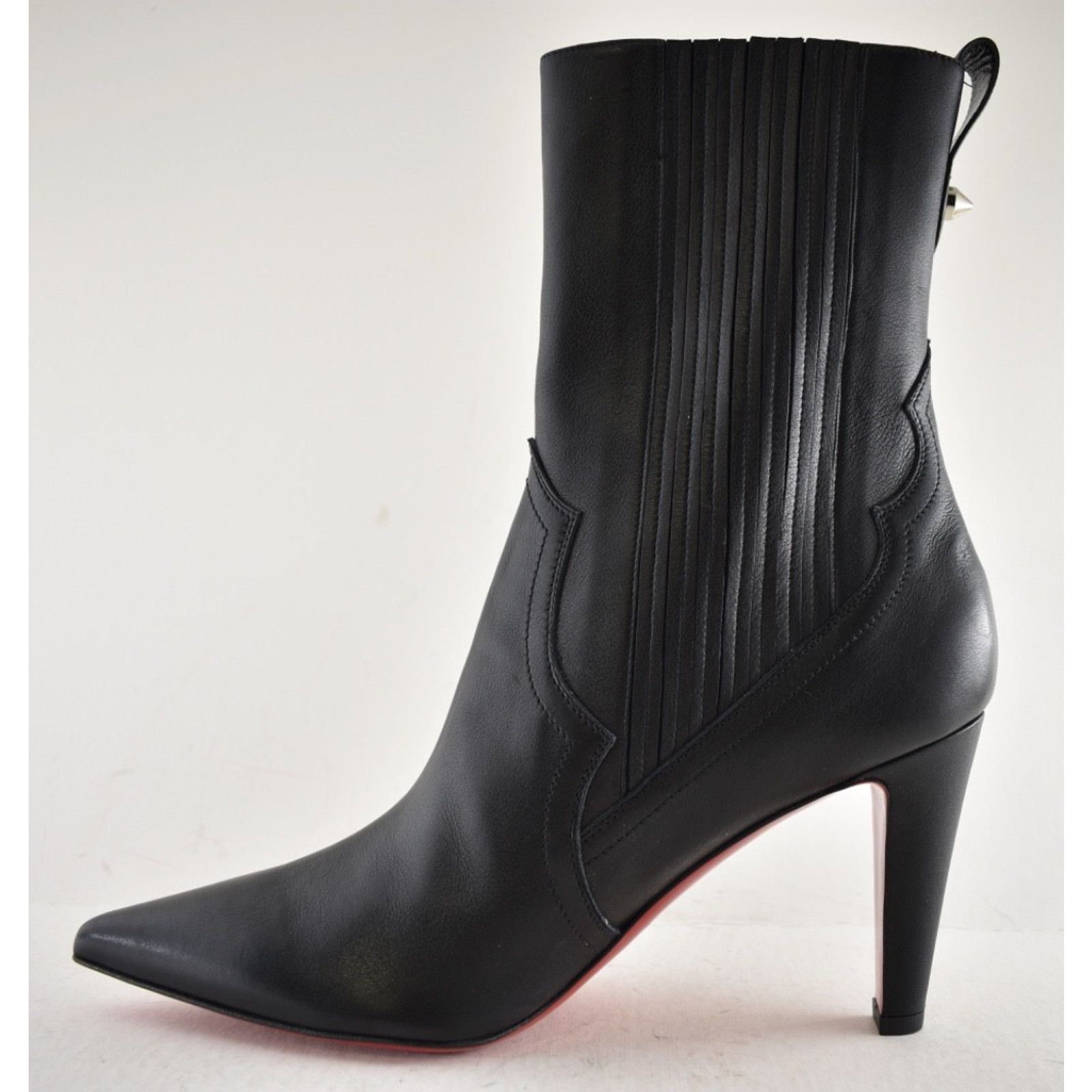 Christian Louboutin Christian Louboutin Santigag 85 Black Calf Leather Boot 37 Size US 6 / IT 36 - 12 Thumbnail