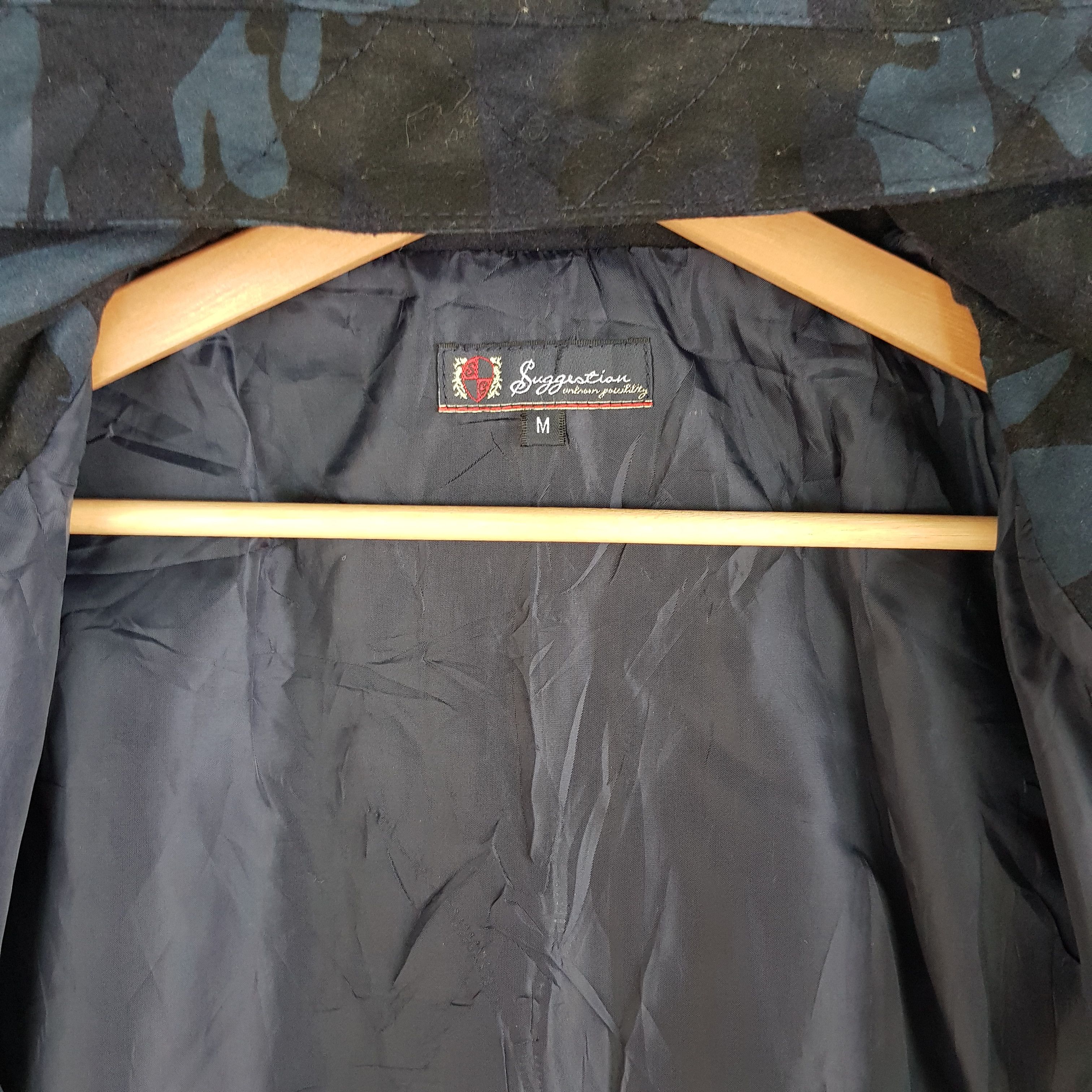 Japanese Brand × Vintage Suggestion Varsity Jacket Camouflage Hoodie Wool Jacket Size US M / EU 48-50 / 2 - 5 Thumbnail