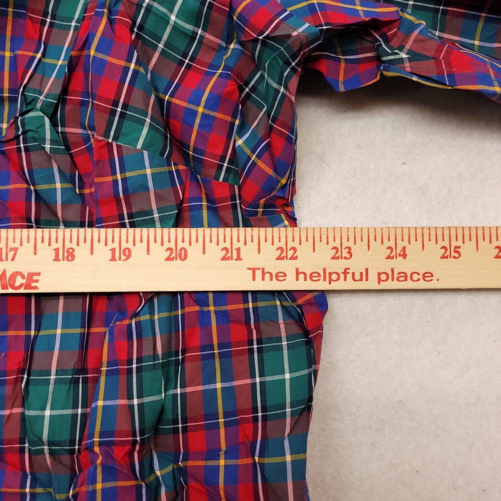 Lands' End Lands End Casual Button Up Shirt Men Size 24W Green Red Blue Size US M / EU 48-50 / 2 - 9 Thumbnail