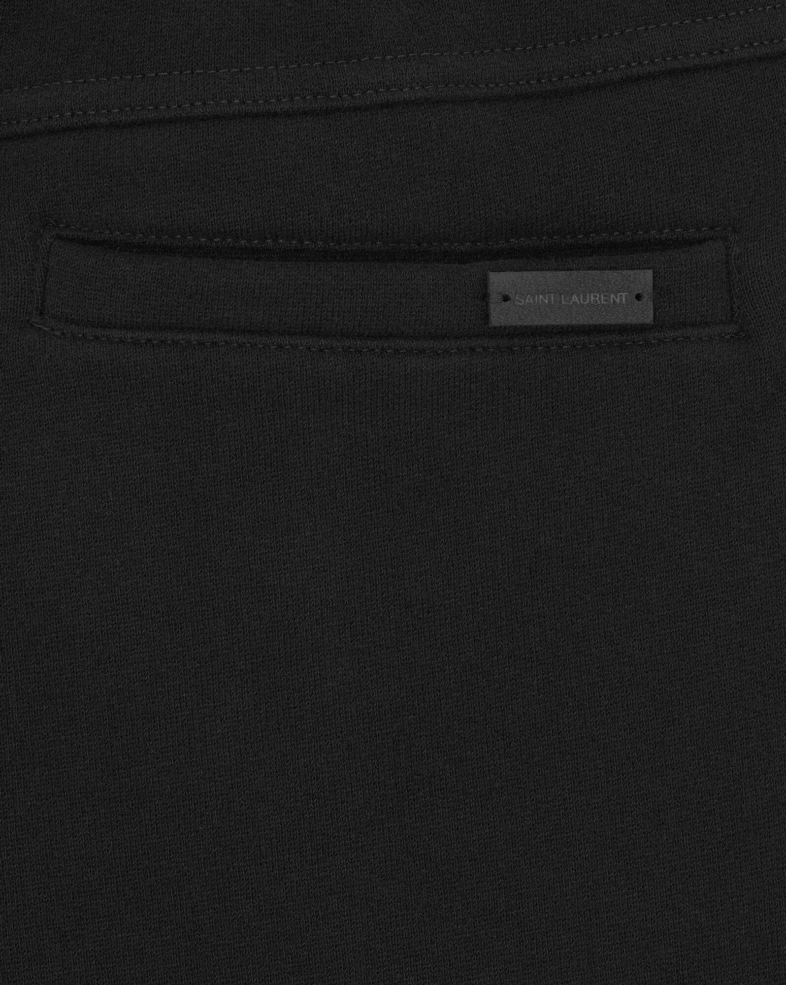 Saint Laurent Paris o1s1wg111224 Wide-Leg Sweatpants & Joggers Fleece in Black Size US 38 / EU 54 - 4 Thumbnail