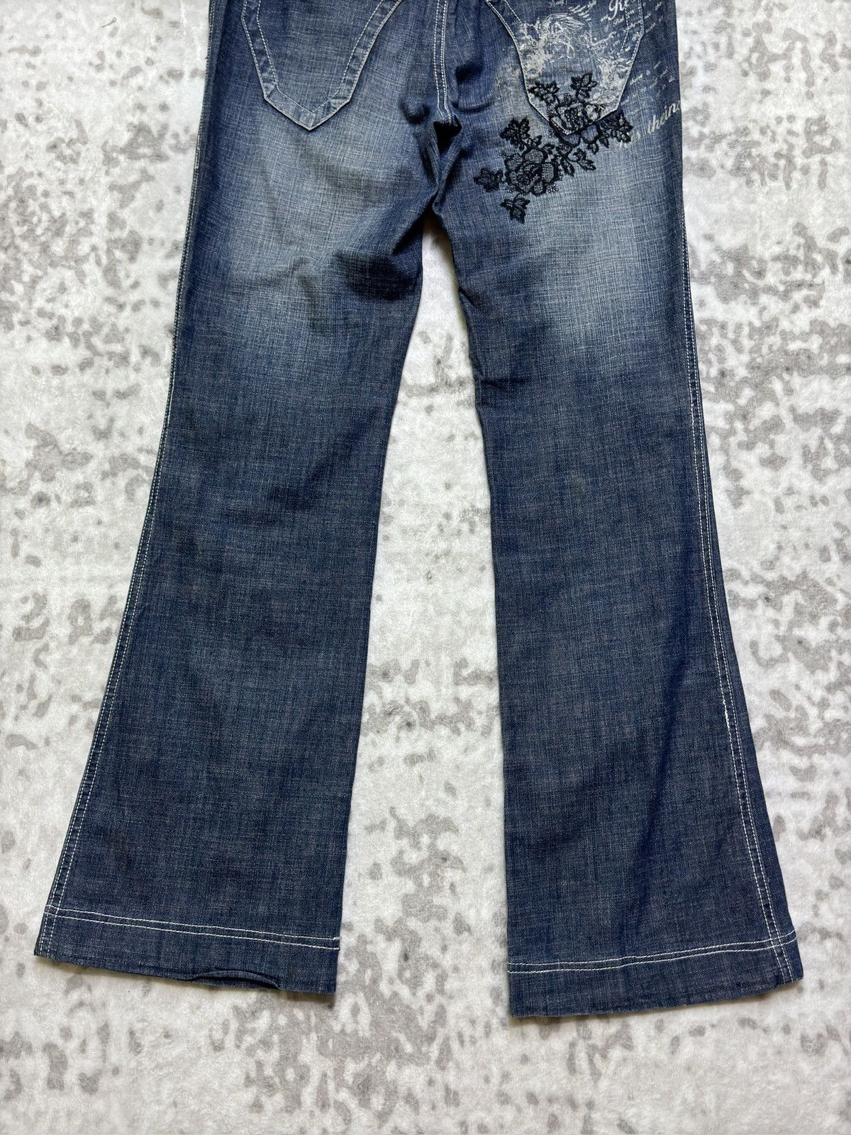 Hysteric Glamour Y2K TORNG BJH Flared Poem Embroidery Unique Pocket Denim Size US 28 / EU 44 - 11 Thumbnail