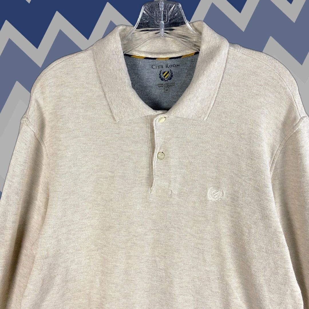 Club Room Club Room Polo Shirt Men’s Long Sleeve Beige 100 Cotton M Adult Polo Shirt Men M Beige 100 Cotton Polo Shirt Club Room Mens M Size US M / EU 48-50 / 2 - 1 Thumbnail