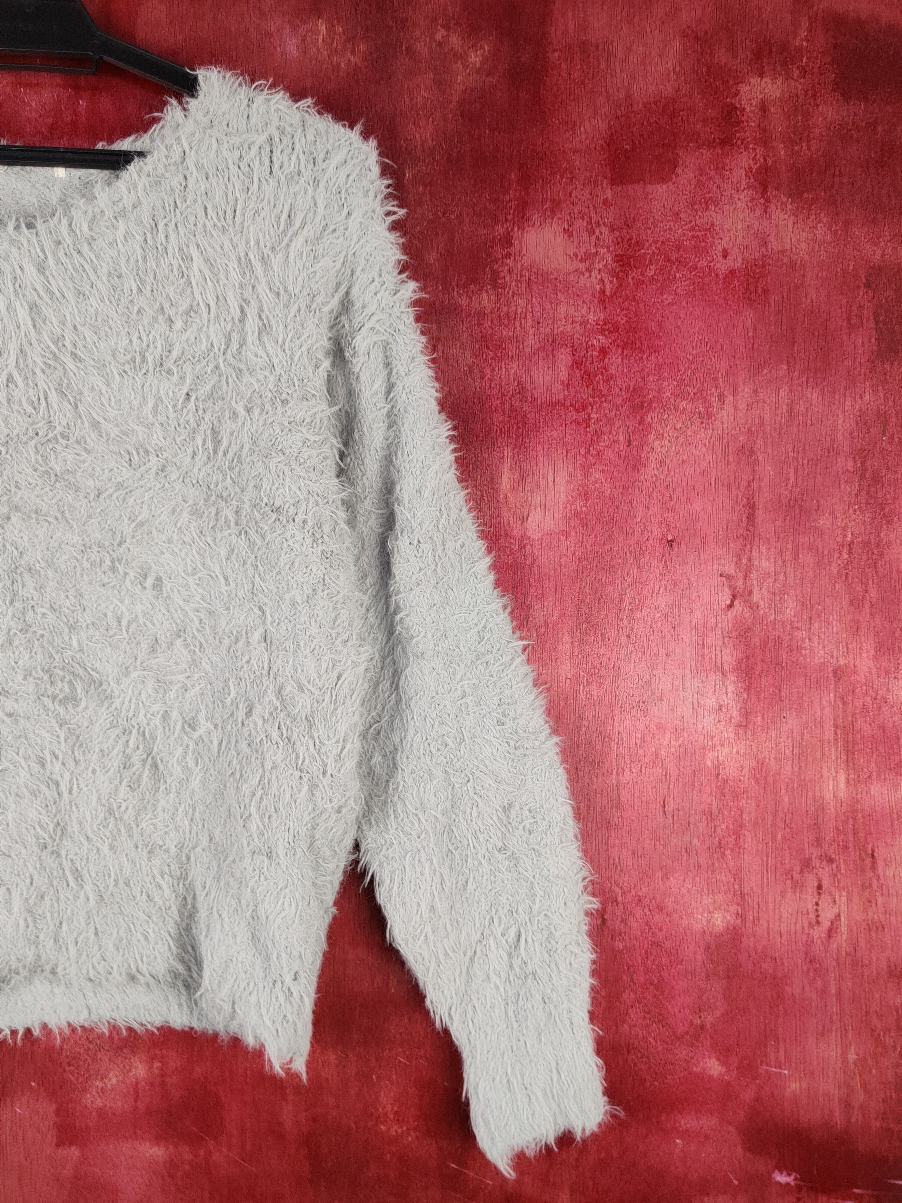 Homespun Knitwear Japanese Brand Gray Shag Shaggy Fur Mohair Knitwear #S2059 Size M / US 6-8 / IT 42-44 - 5 Thumbnail