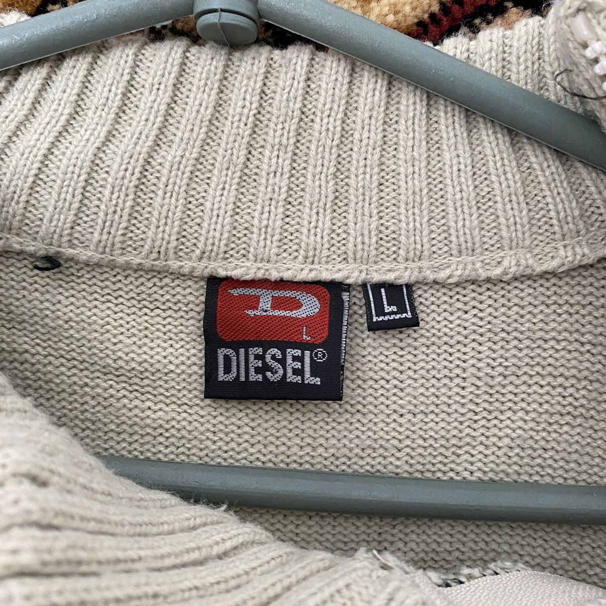 Diesel Grail Vintage Diesel 90’s Big Logo Y2K 1/3 Zip Sweater Size US L / EU 52-54 / 3 - 7 Thumbnail