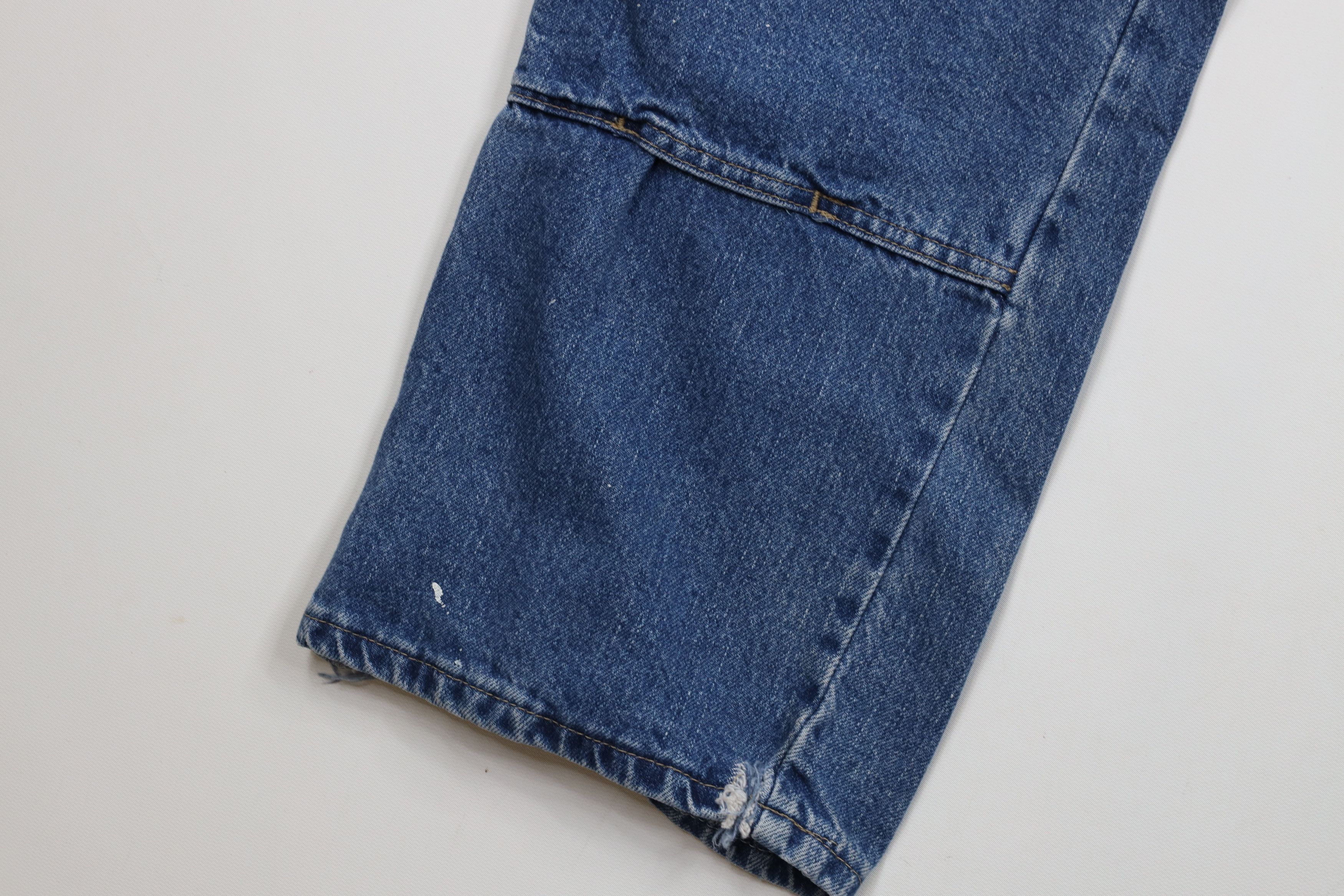 Dickies × Vintage Vintage Y2K Dickies Spell Out Wide Leg Dungaree Jeans Blue Size US 38 / EU 54 - 5 Thumbnail