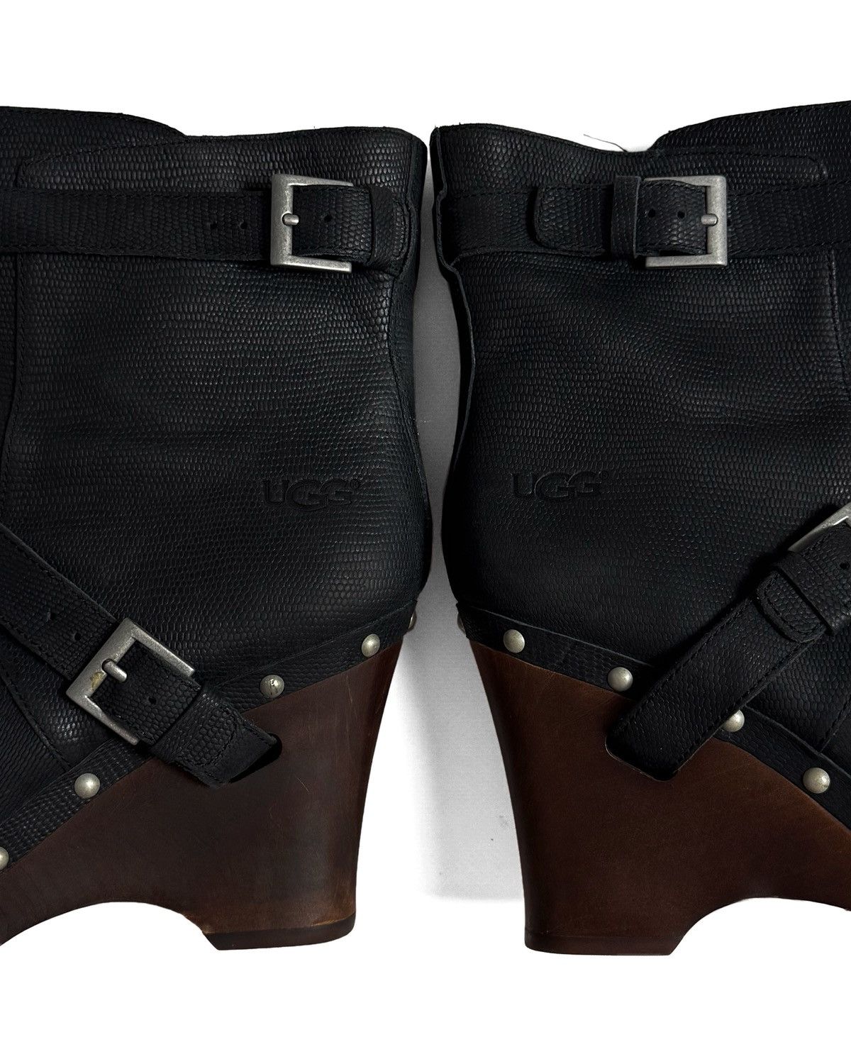 Ugg UGG Leather Designer Ganni Style Biker Heeled Boots Size US 9 / IT 39 - 4 Thumbnail