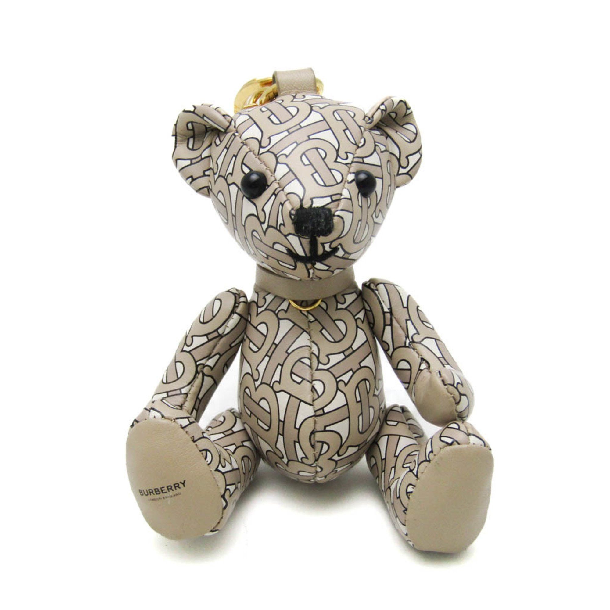 image of Burberry Tb Thomas Bear Teddy Bear Bag Charm Keyring (Beige,black,gold,white), Women's