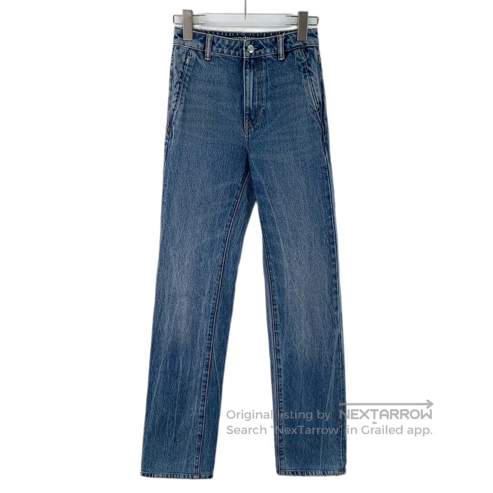 Alexander Wang Alexander Wang Blue Washed Cotton Casual Denim Long Pants| Size 24" / US 00 / IT 34 - 1 Thumbnail